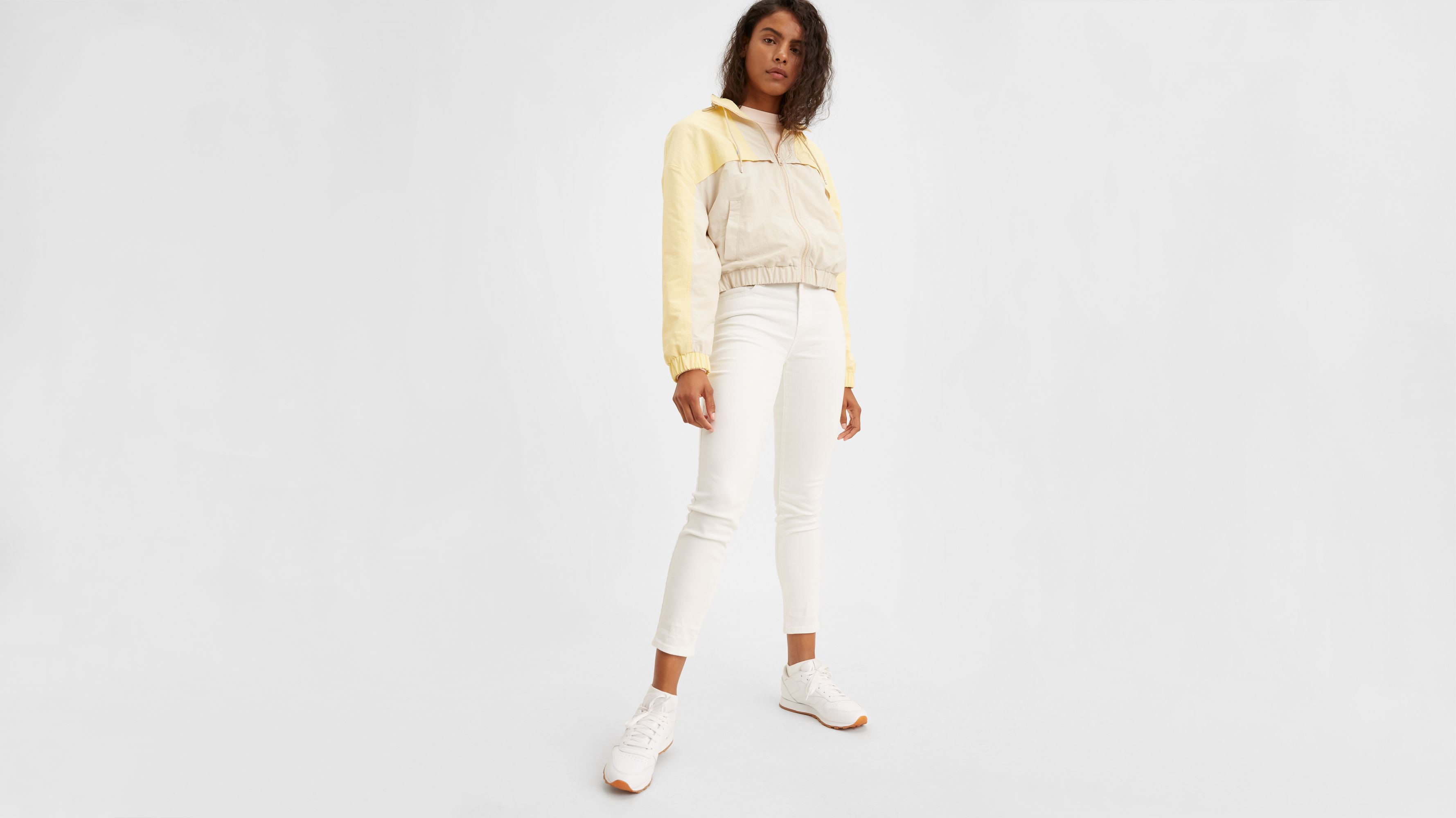 levi's 721 high rise skinny jeans white