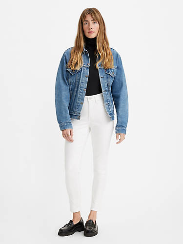 리바이스 Levi 721 High Rise Skinny Womens Jeans,Soft Clean White