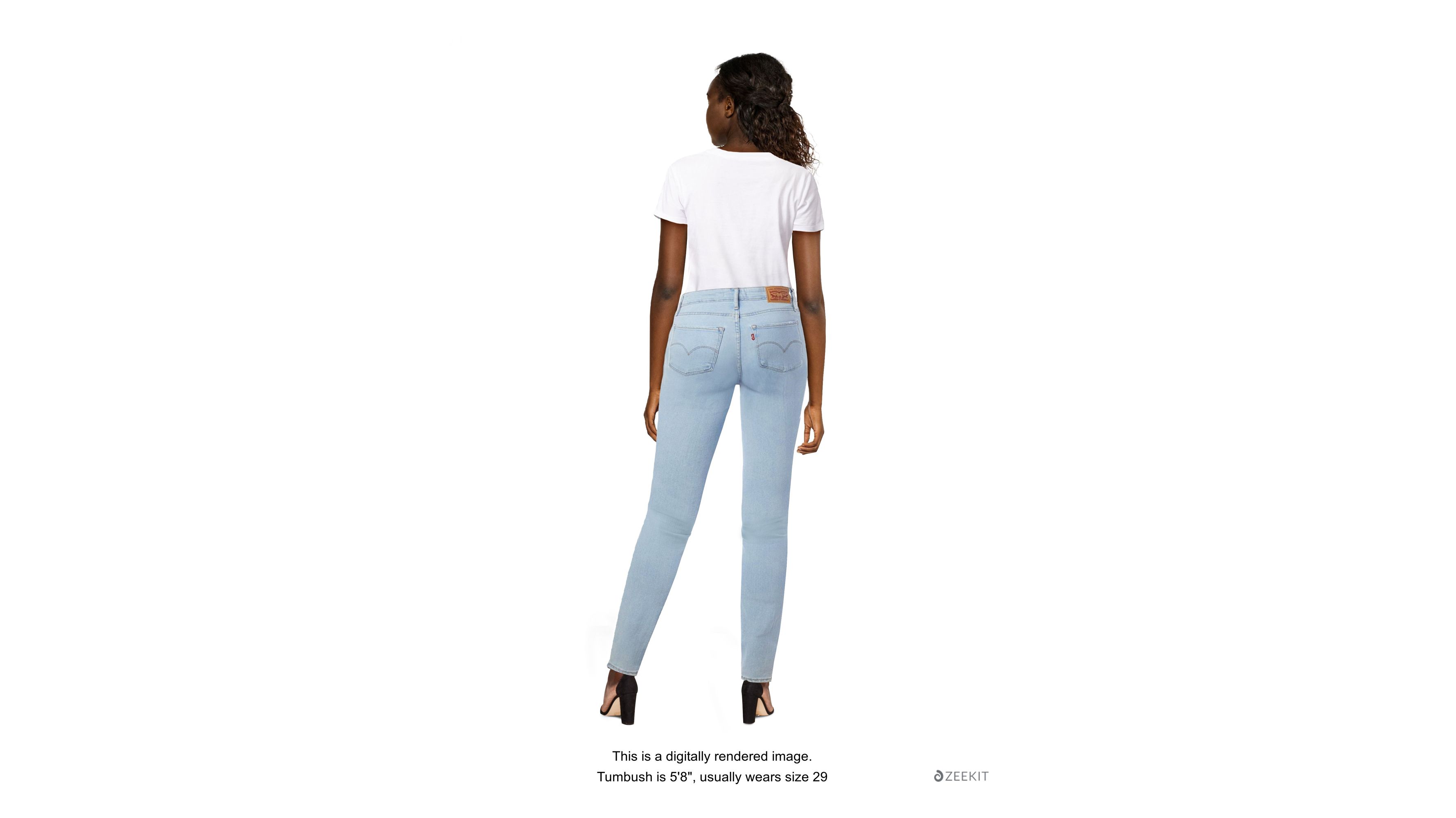 Levi's 721 high rise store skinny size chart