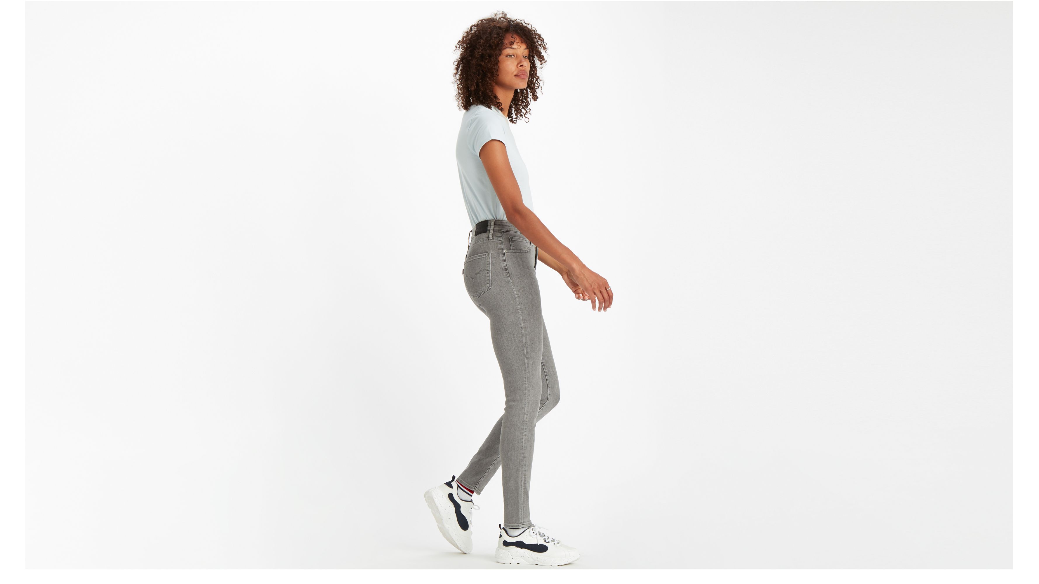 levi's 721 high rise skinny grey