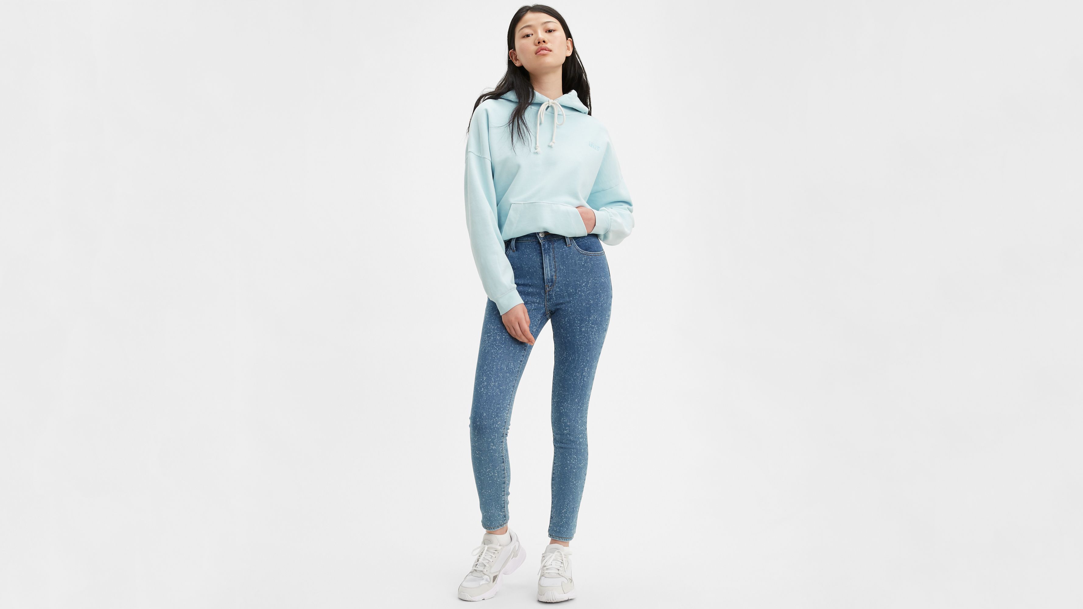 levi's 721 high rise skinny grey