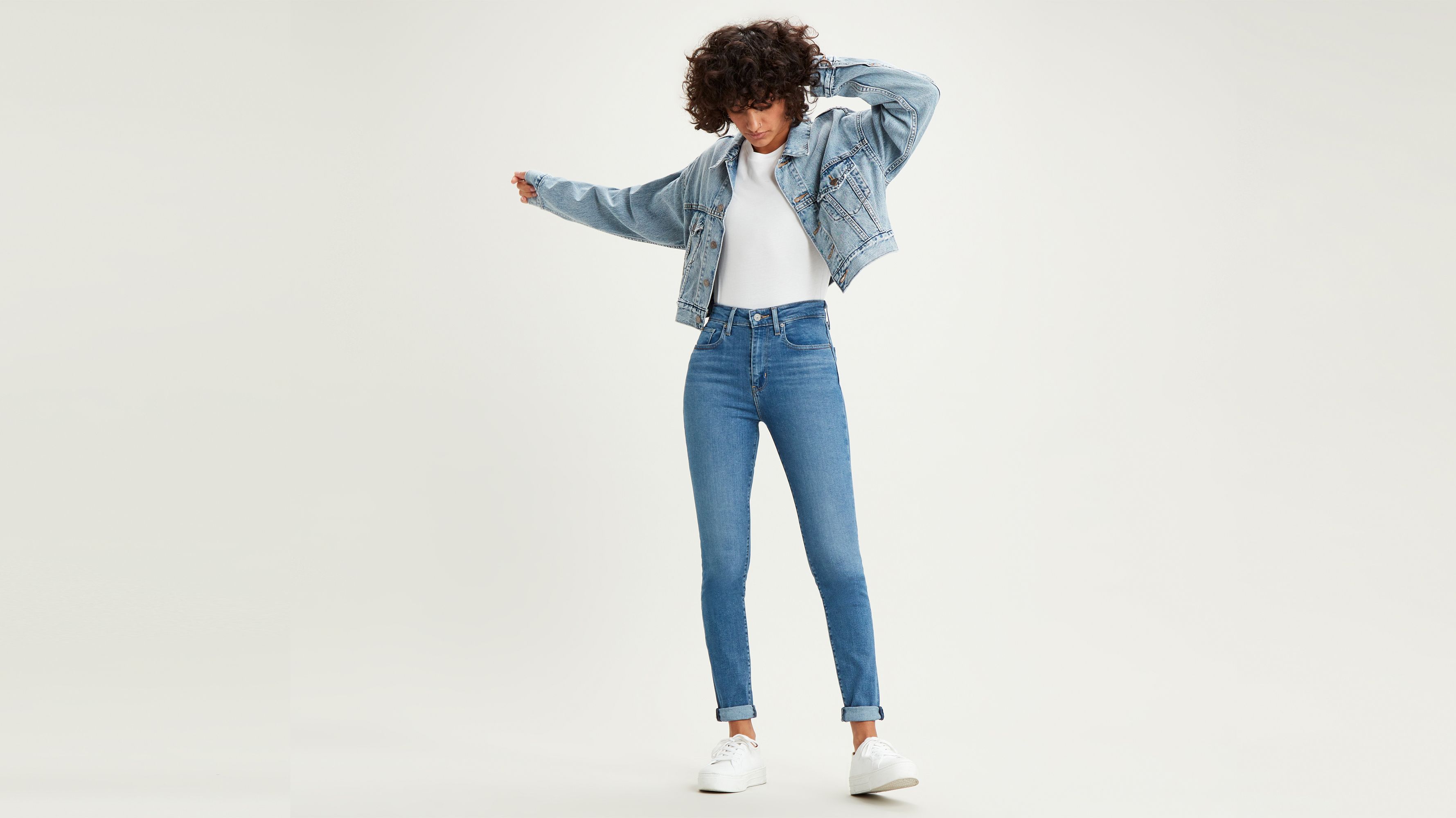 high rise levi women's jeans