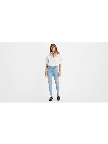 리바이스 Levi 721 High Rise Skinny Womens Jeans,Lapis Link - Light Wash