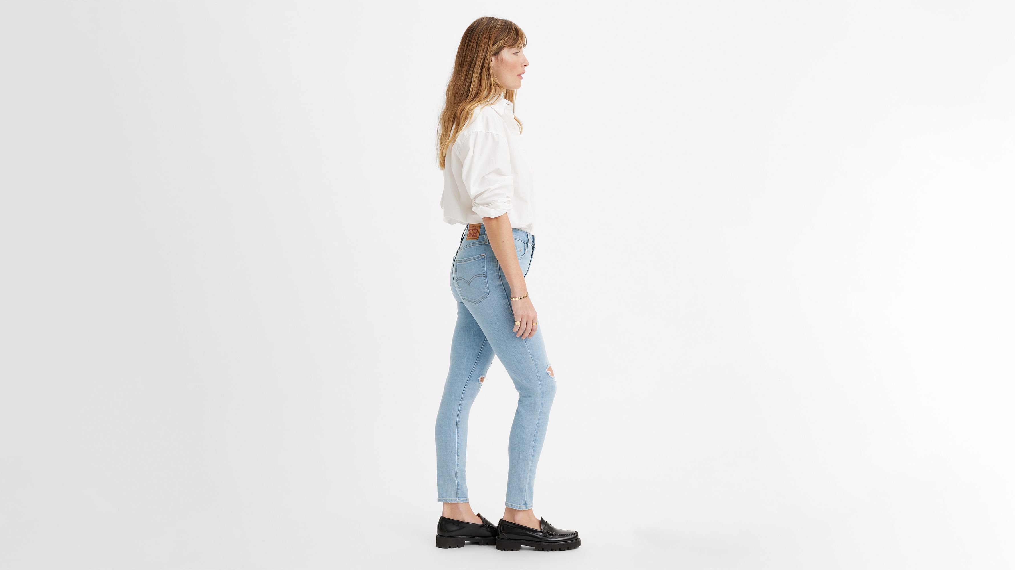 Levi's 721 hot sale light wash