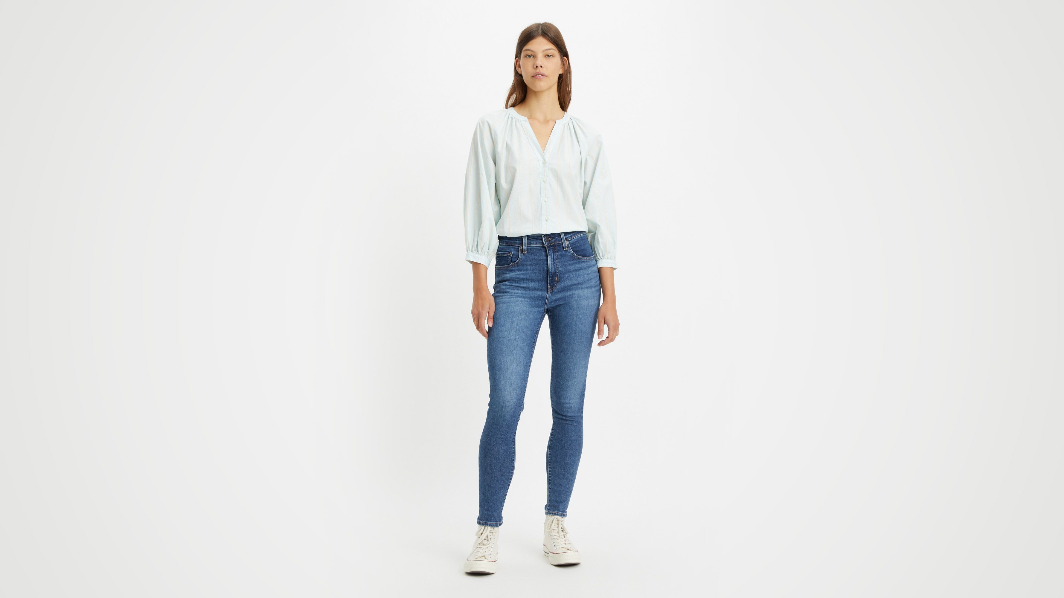 Levi's 721 High Rise Skinny Women's Jeans 33x34 In Blue Wave