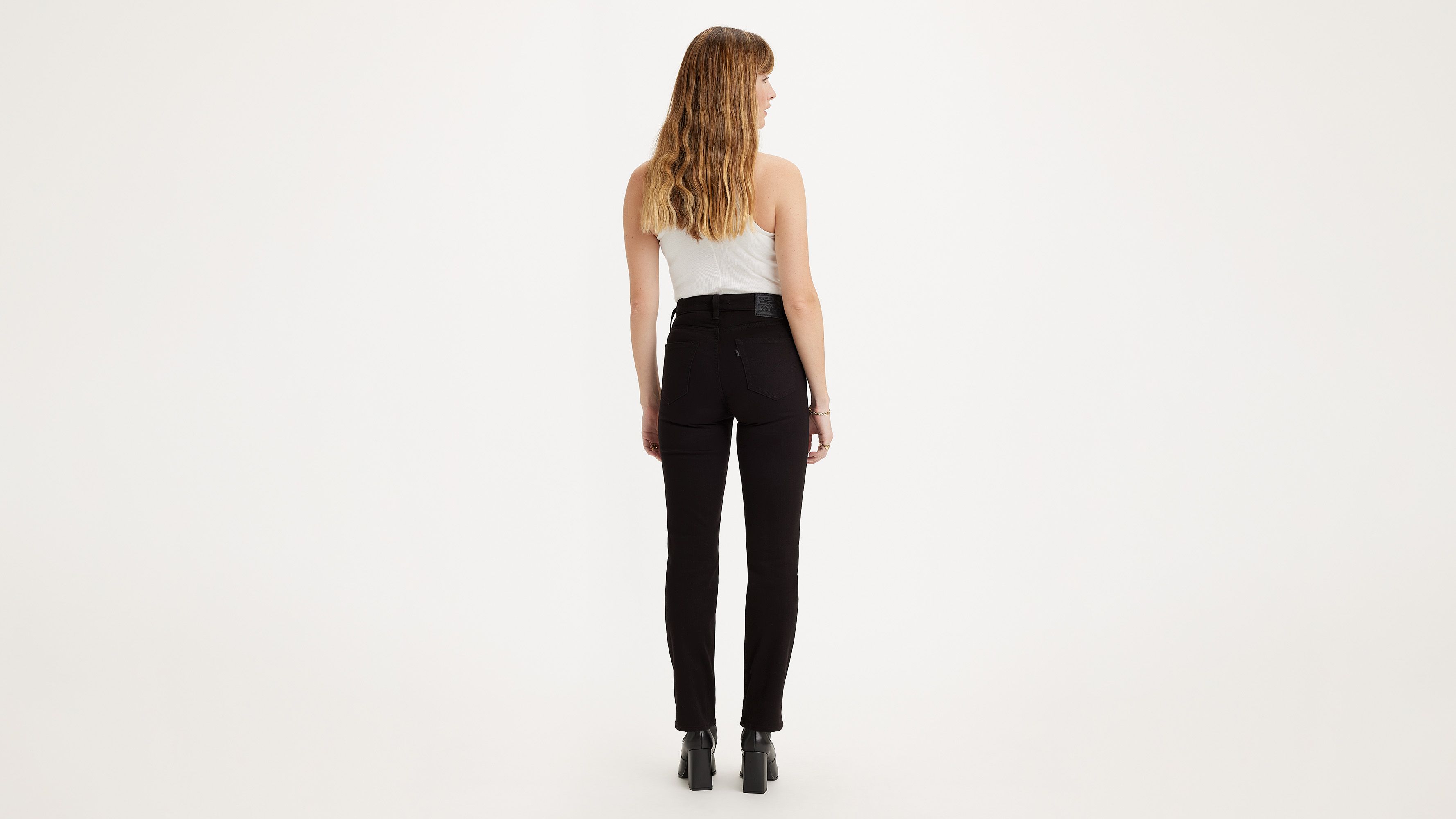 Calças Levis 724 High Rise Straight Pant Azul de Mulher