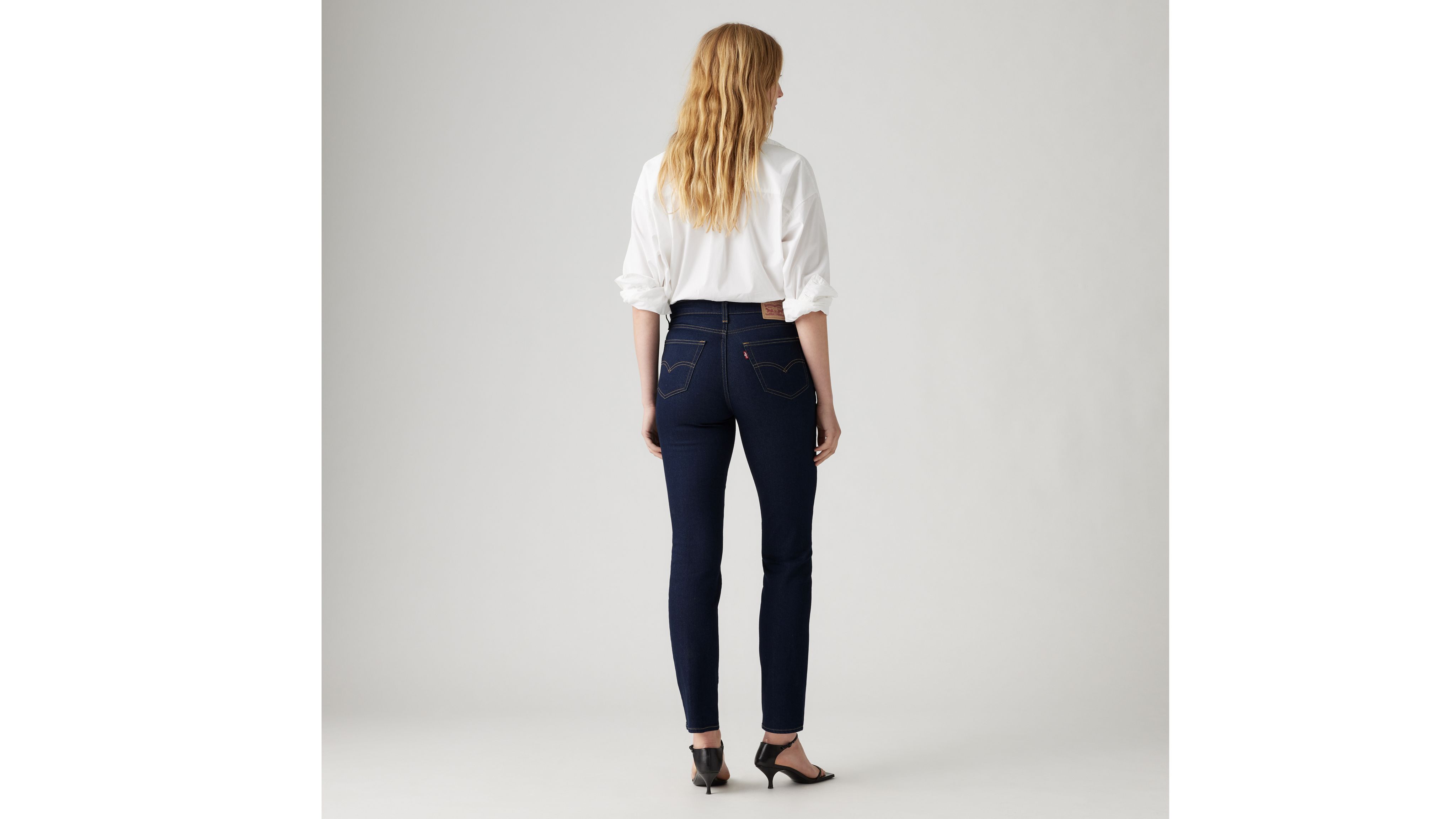 Levi's 724 high rise cheap straight jeans stellar blue