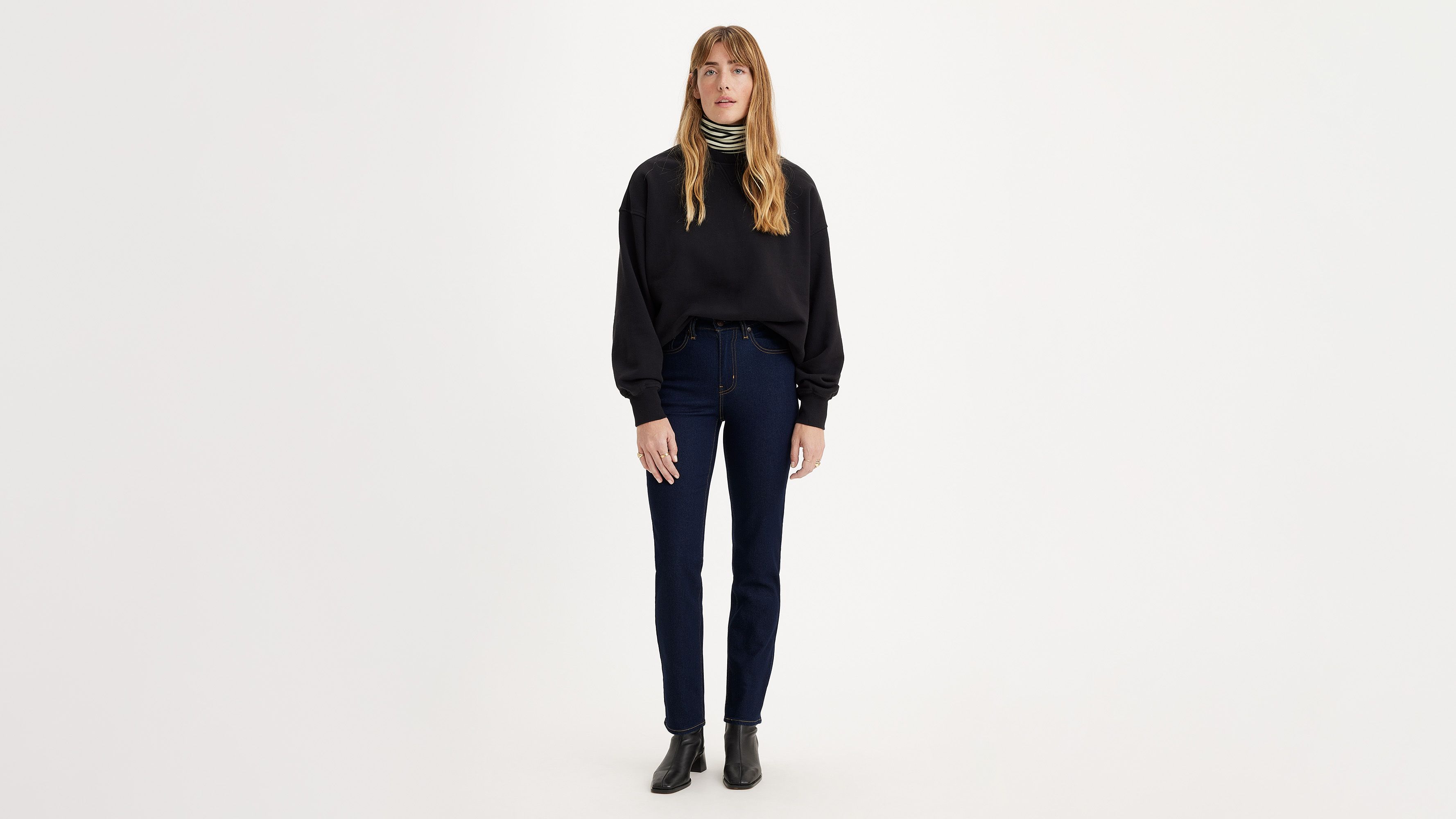 levi's 724 high waisted straight jeans