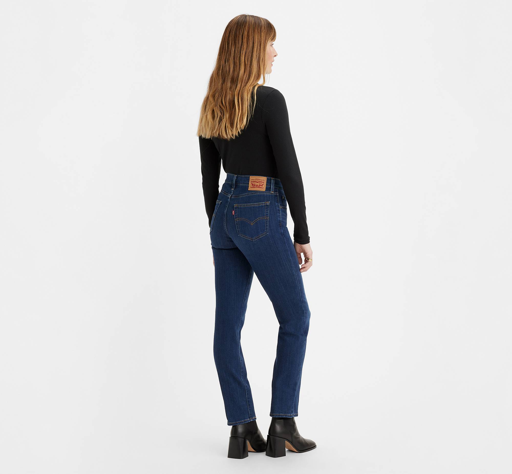 724™ High Rise Straight Jeans - Blue | Levi's® GR