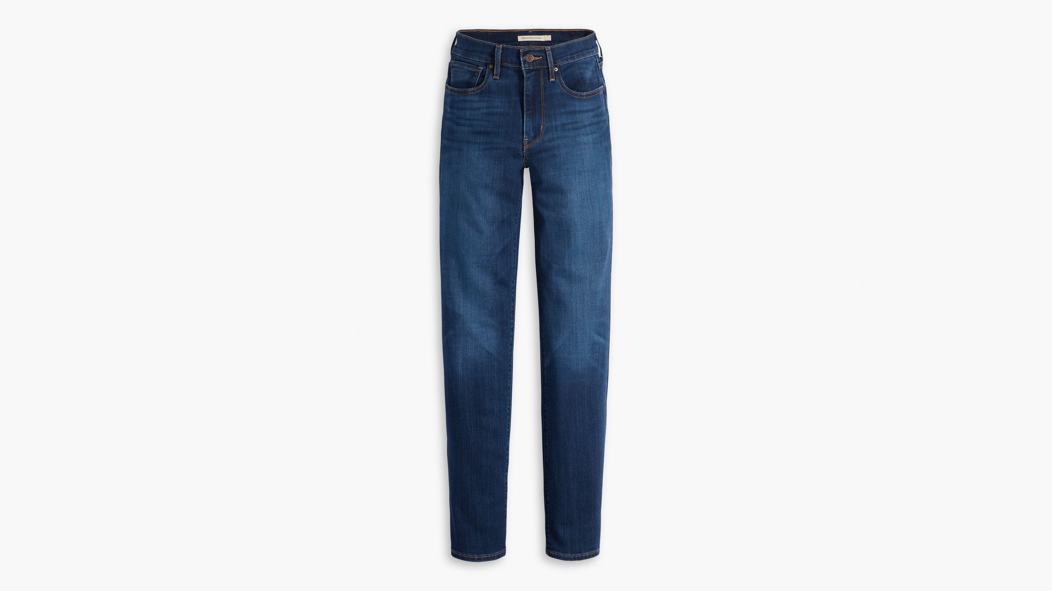 Levi's Womens 724 High Rise Straight Jeans : : Clothing