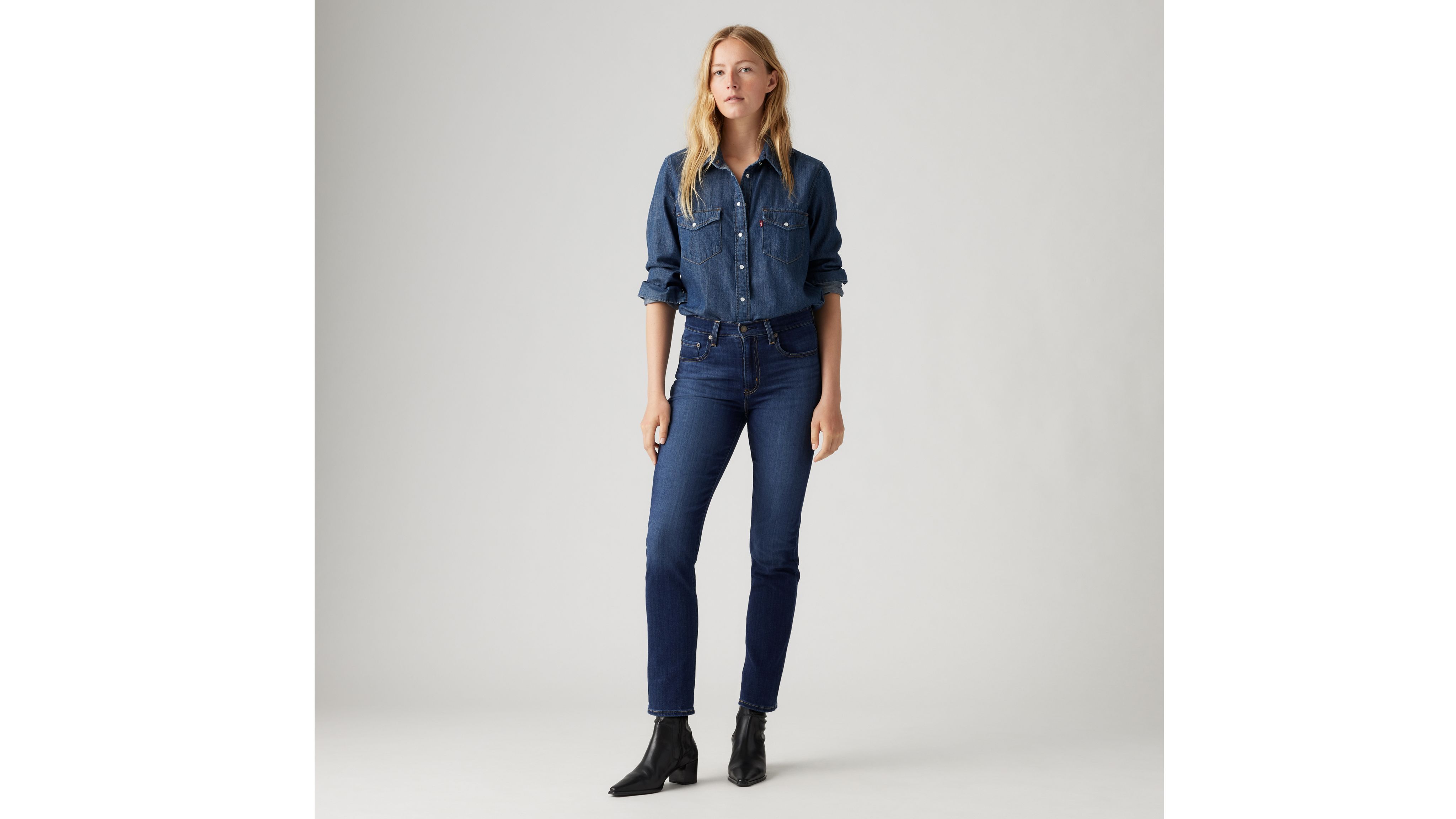 Levis 724 Hi Rise Straight Crop Denim - The Circle & The Circle