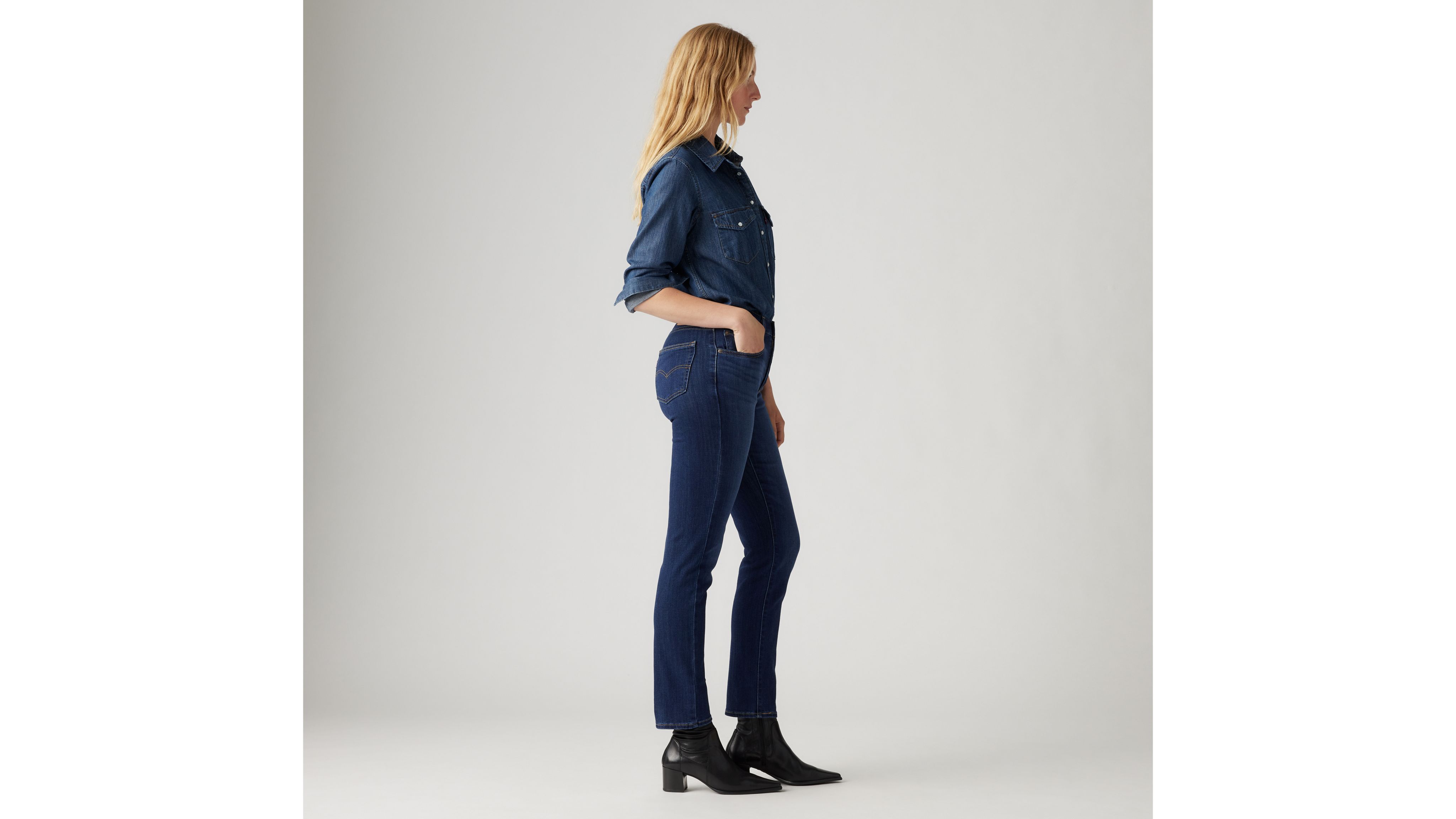 Levi's Women's 724 High Rise Slim Straight Jeans - Dark Wash — Dave's New  York