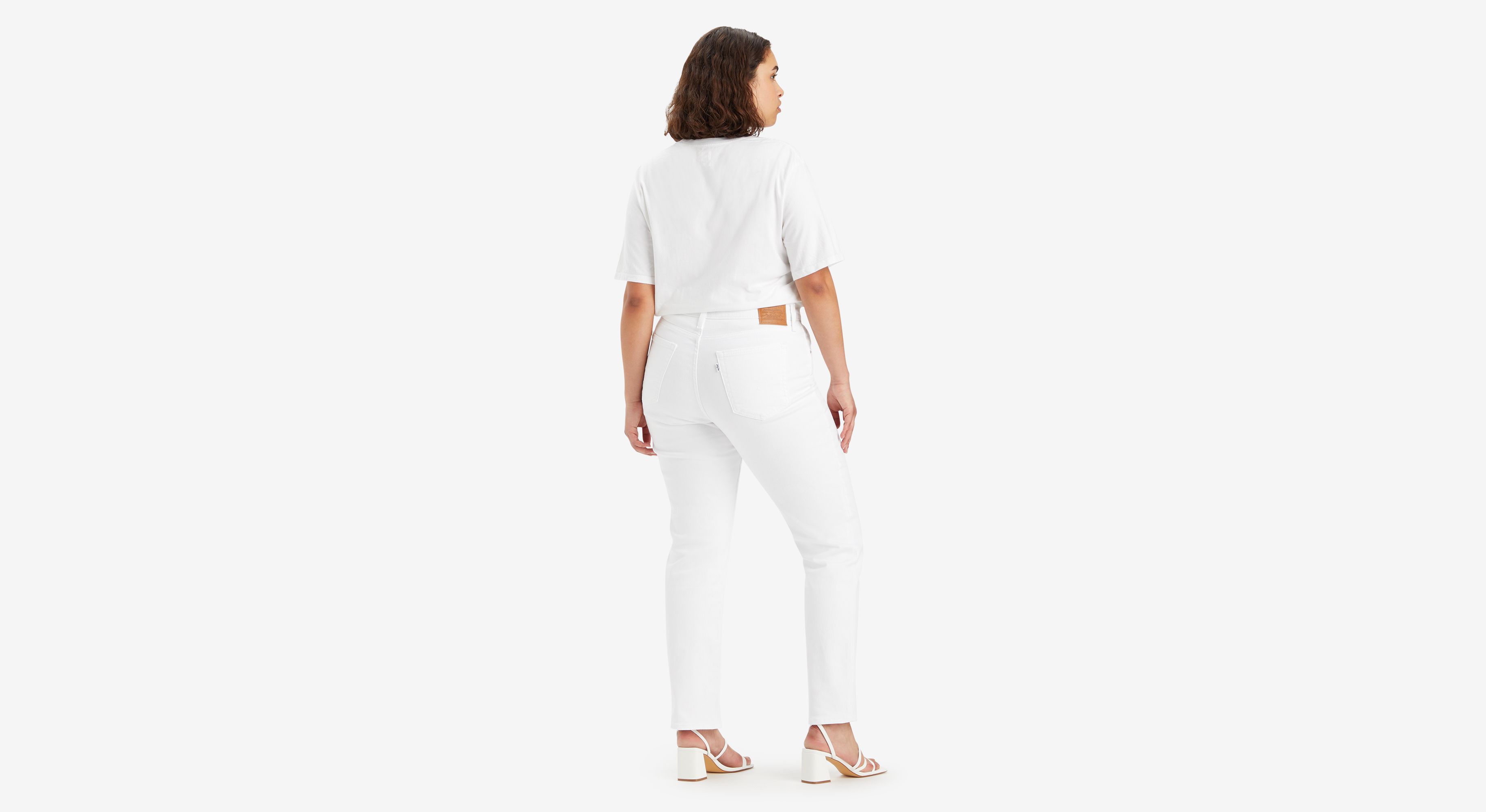 Levi's high cheap rise white jeans