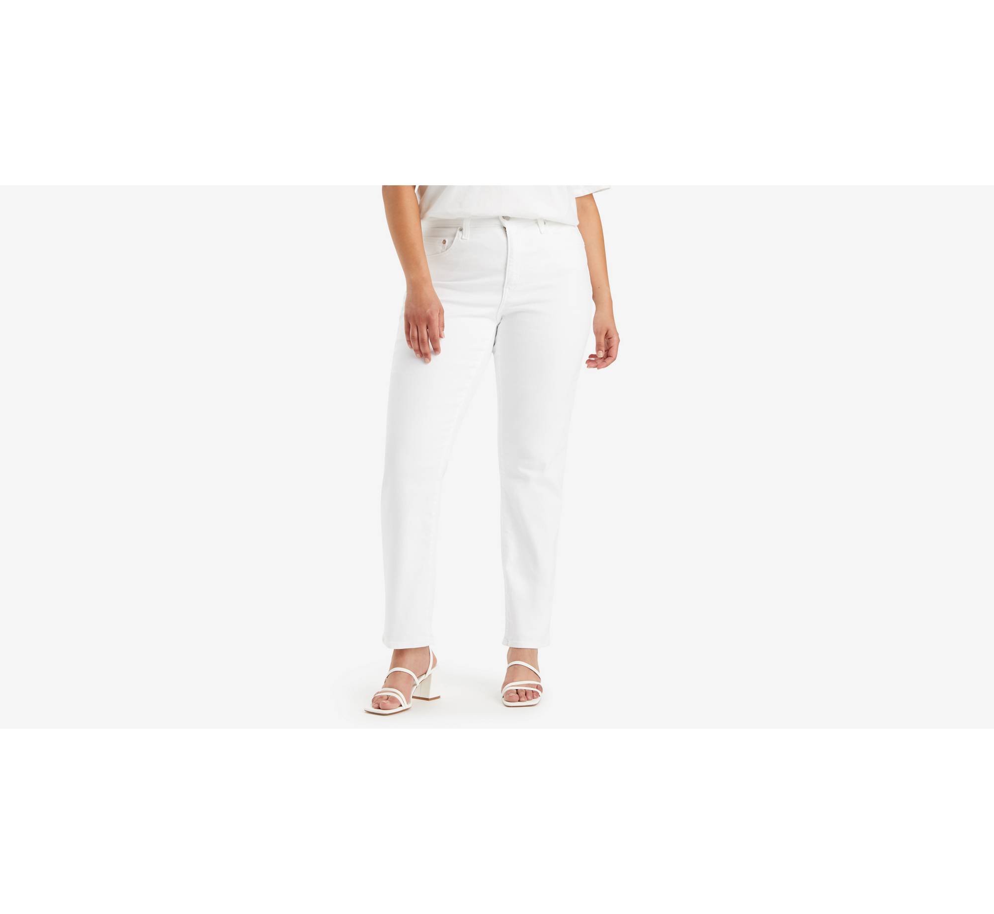 Jean Droit Taille Haute 724™ - Blanc | Levi's® FR