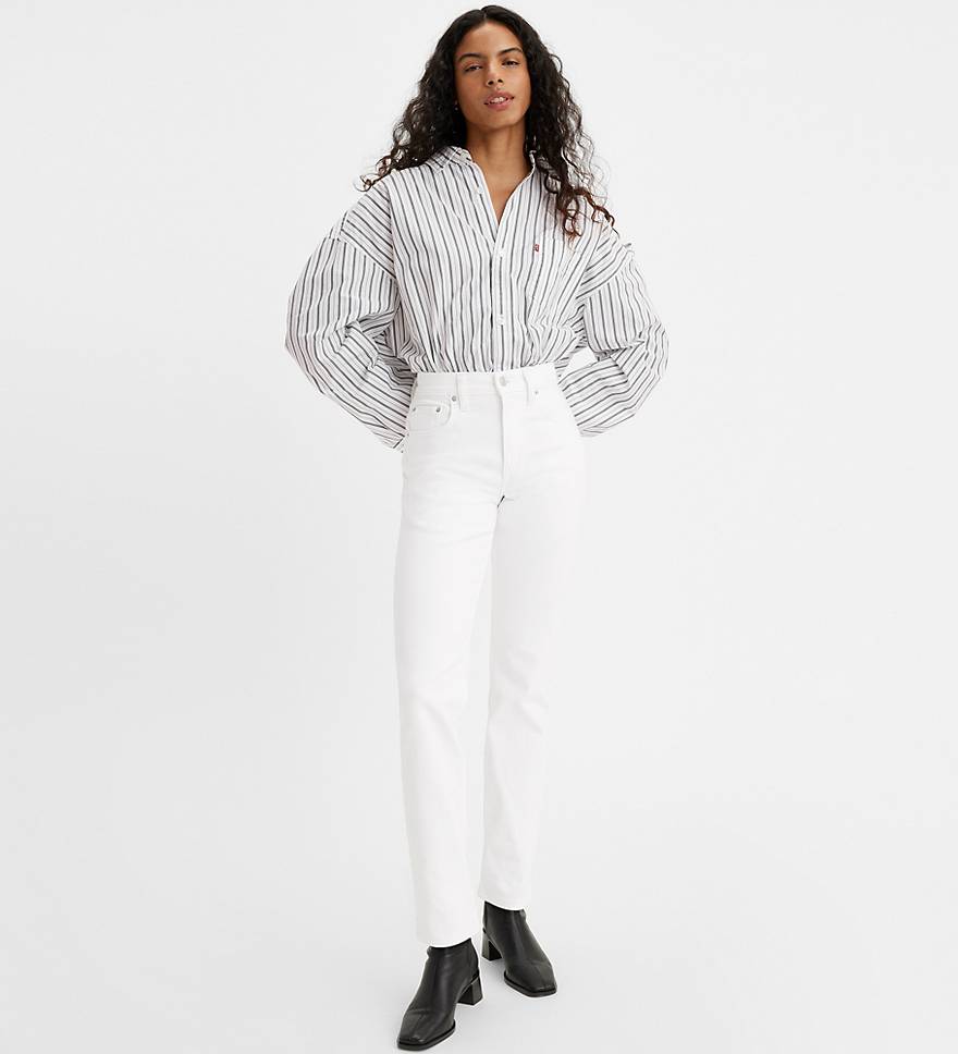 724™ High Rise Straight Jeans - White | Levi's® FI