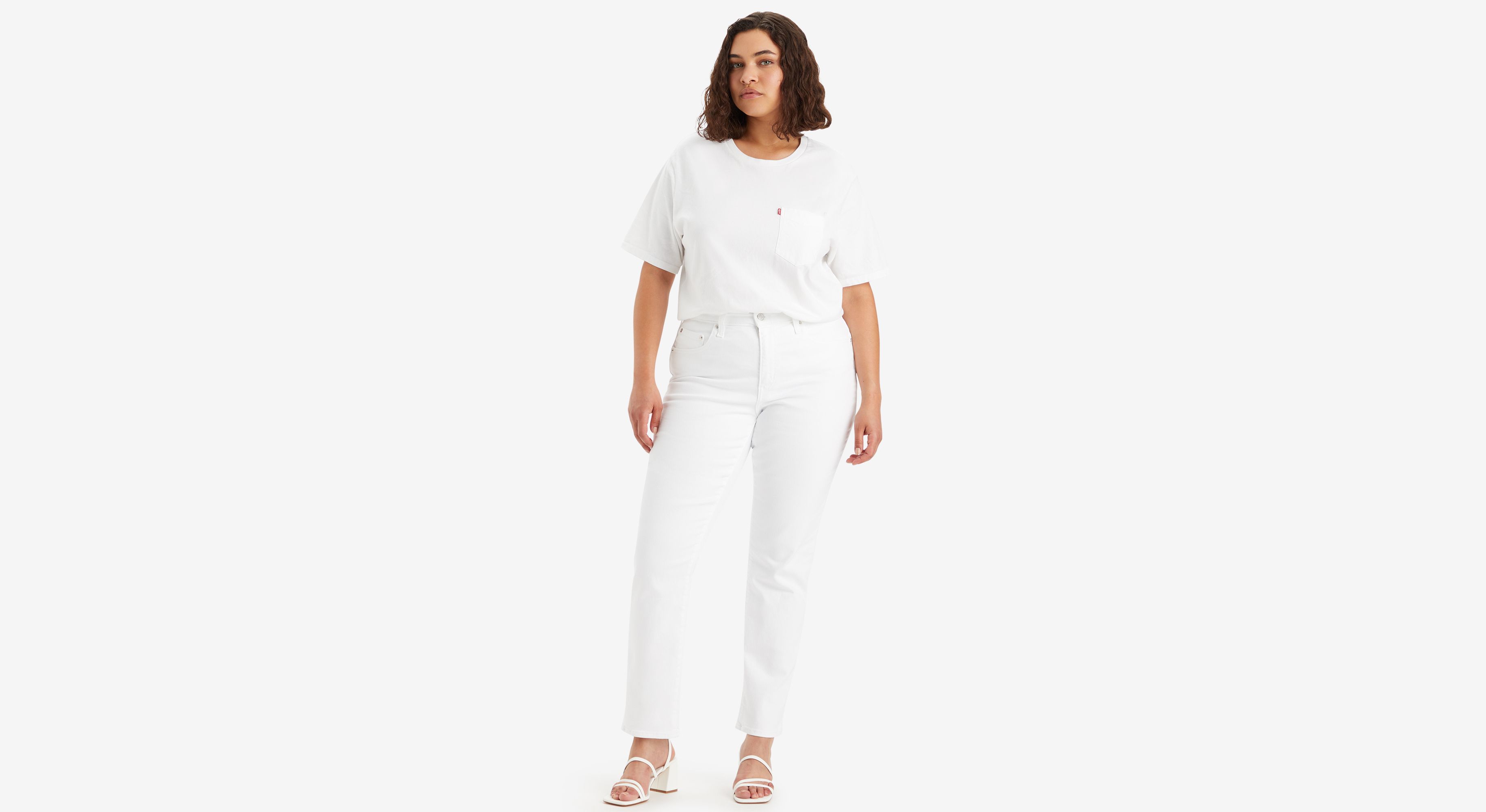 724™ High Rise Straight Jeans - White