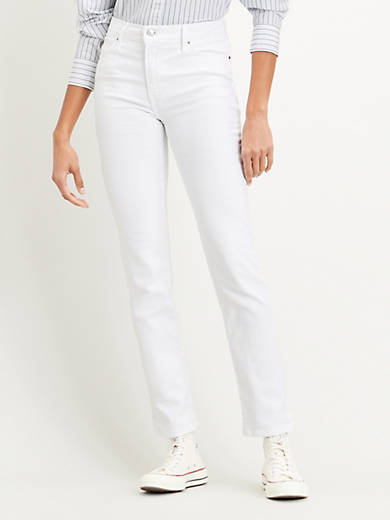 724 High Rise Slim Straight Women's Jeans - White | Levi's® US