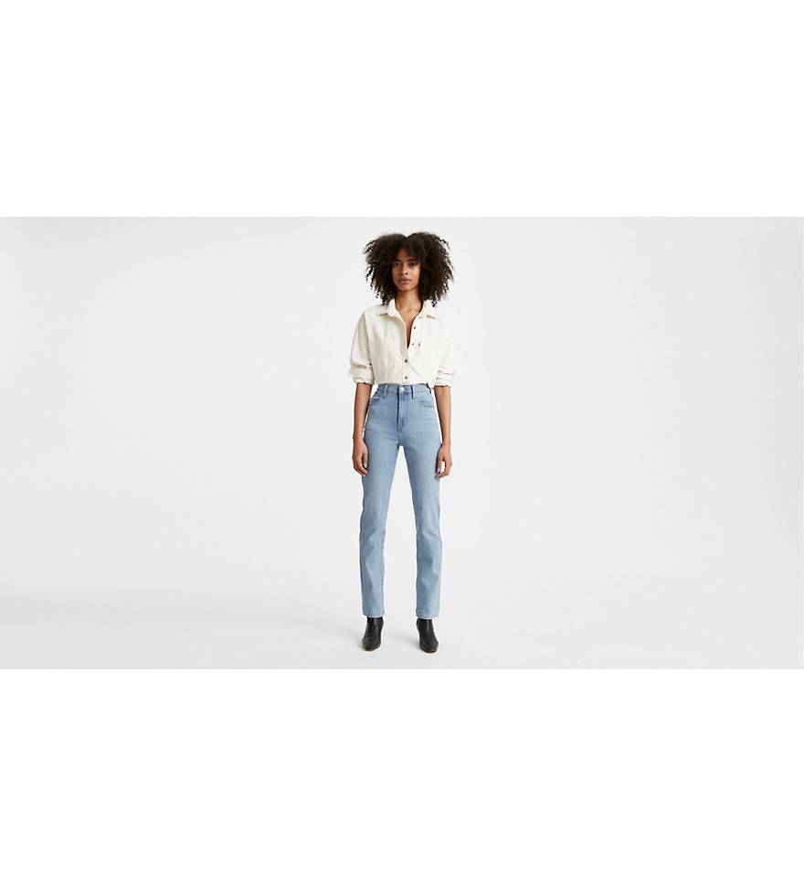 724 High Rise Straight Crop Women's Jeans - Light Wash
