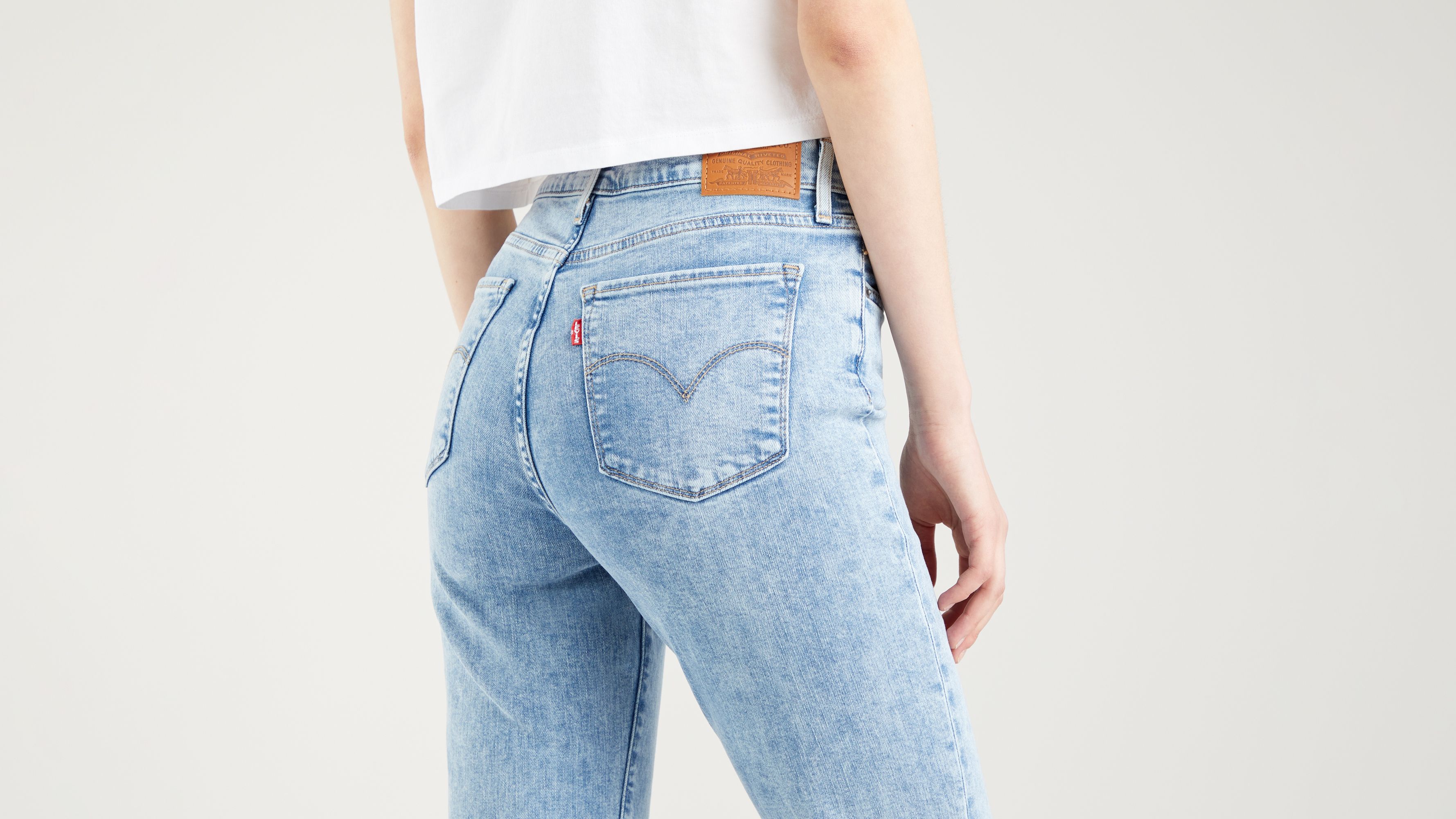 levi's straight high waisted jeans