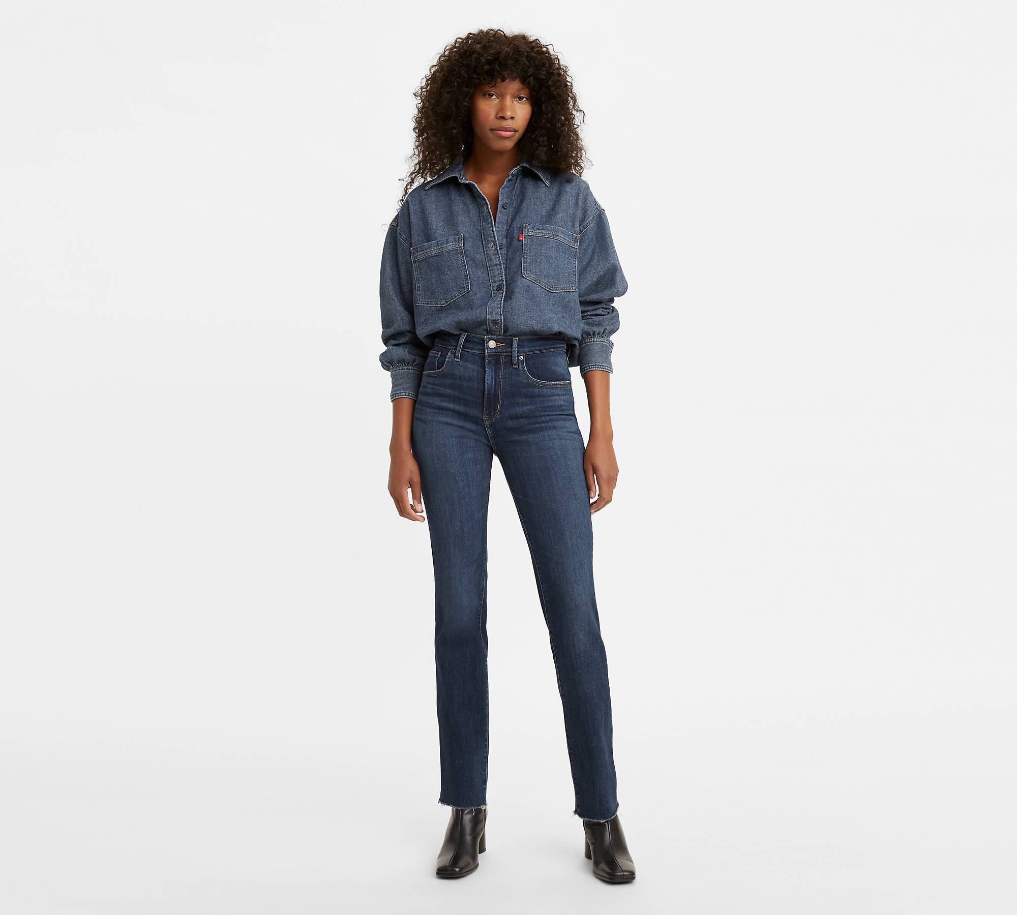 Straight Fit High-Rise Skinny Jean