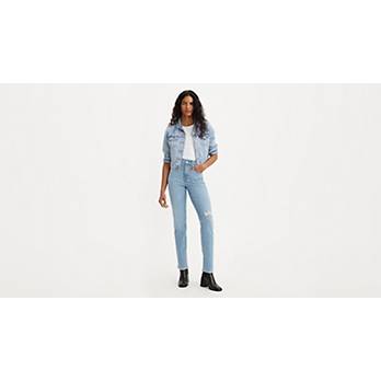 Levis 724 Straight Jeans Womens High Rise Five Pocket Hyper Soft