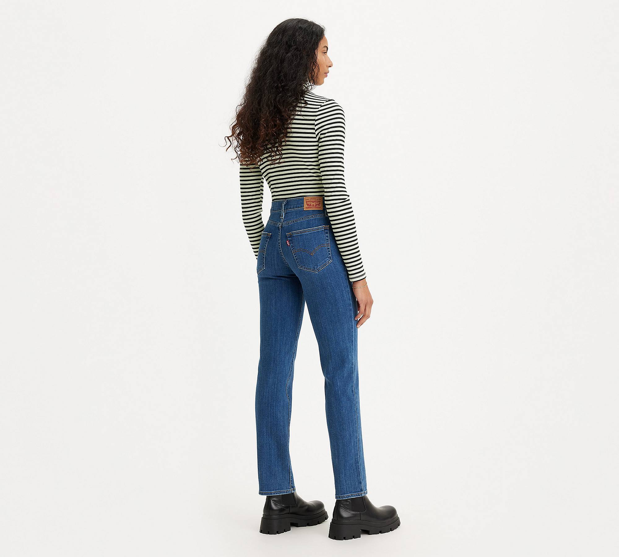724™ High Rise Straight Jeans - Blue | Levi's® EE