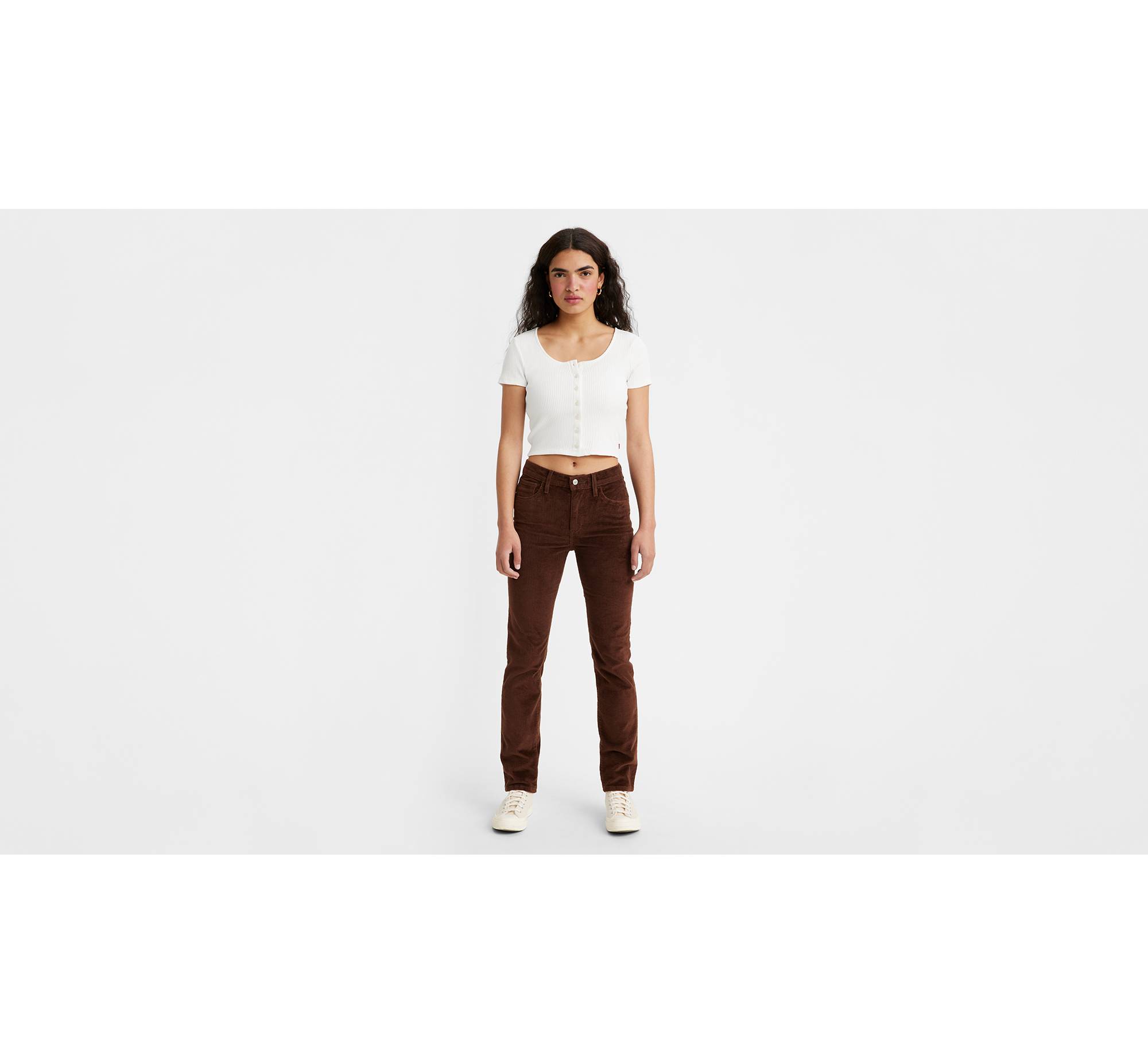 724 Corduroy High Rise Slim Straight Pants - Brown | Levi's® US