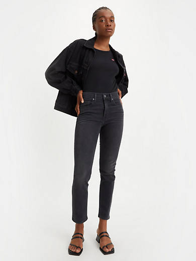 724 High Rise Slim Straight Women's Jeans - Black | Levi's® US