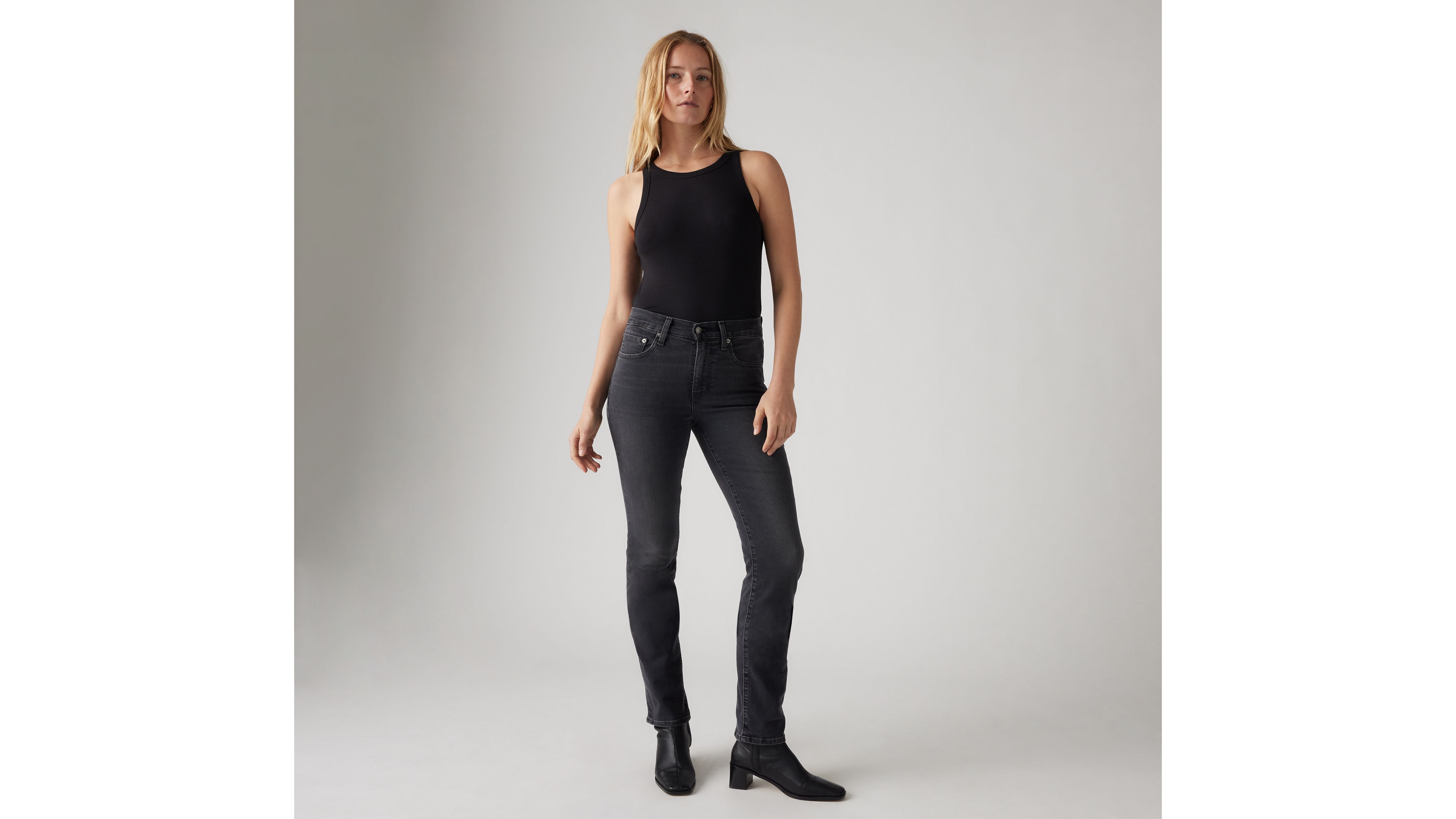 thumbnail image 2 of Levi's Women's Ultra-High Rise Straight Leg Relaxed Fit Ankle Jeans - 100% Cotton Denim 2 of 4
