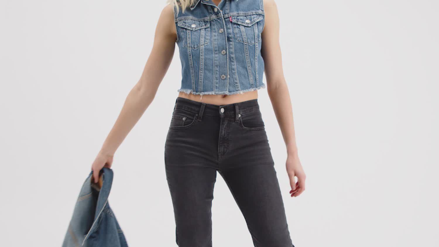 724™ lige jeans med høj talje 1