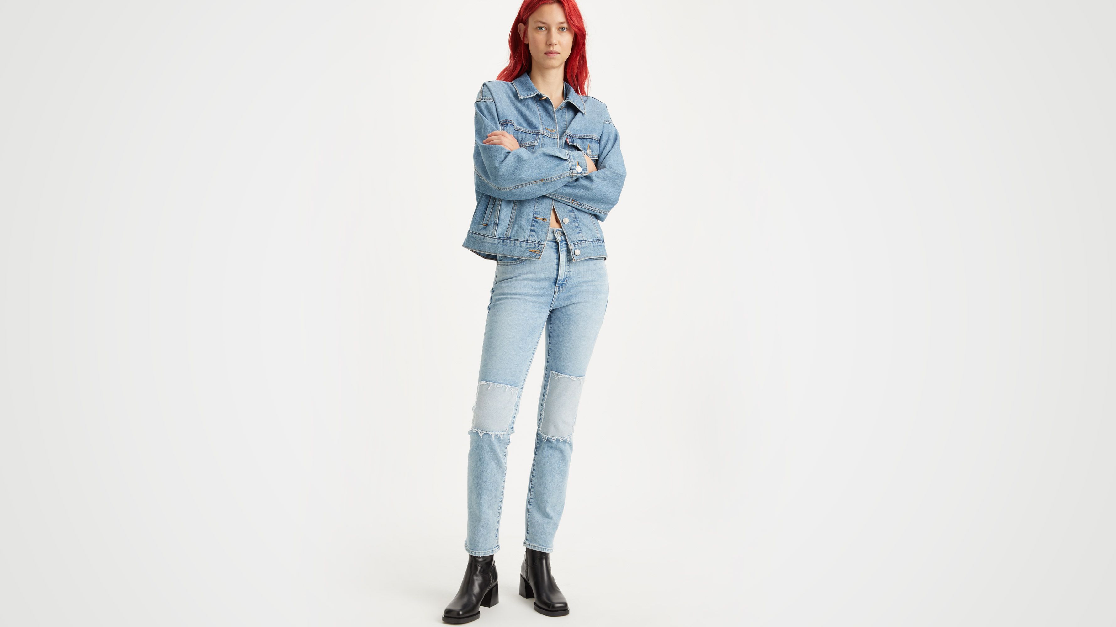 724™ High Rise Straight Jeans 1