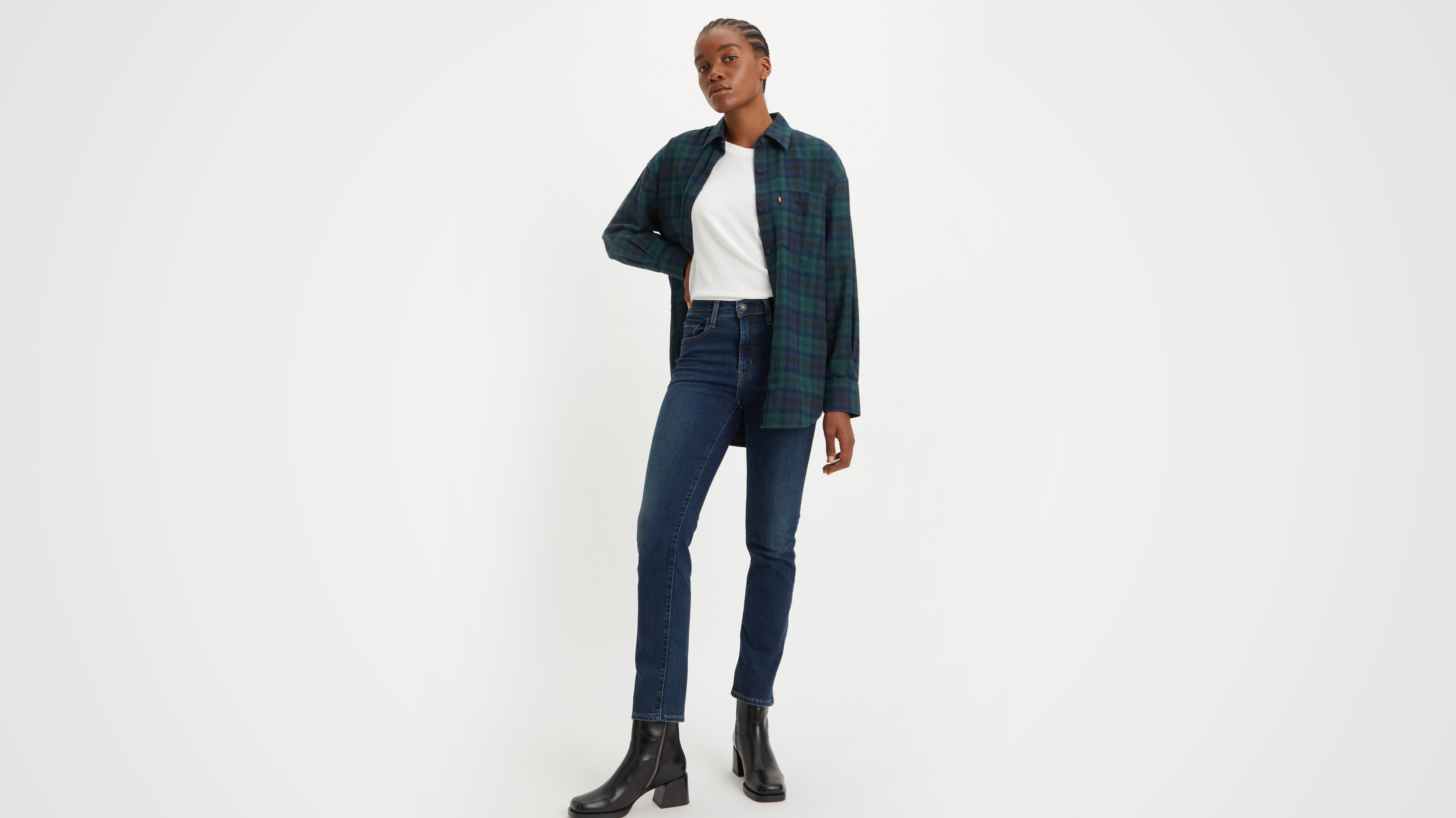 724™ High Rise Straight Jeans - Blue | Levi's® GB