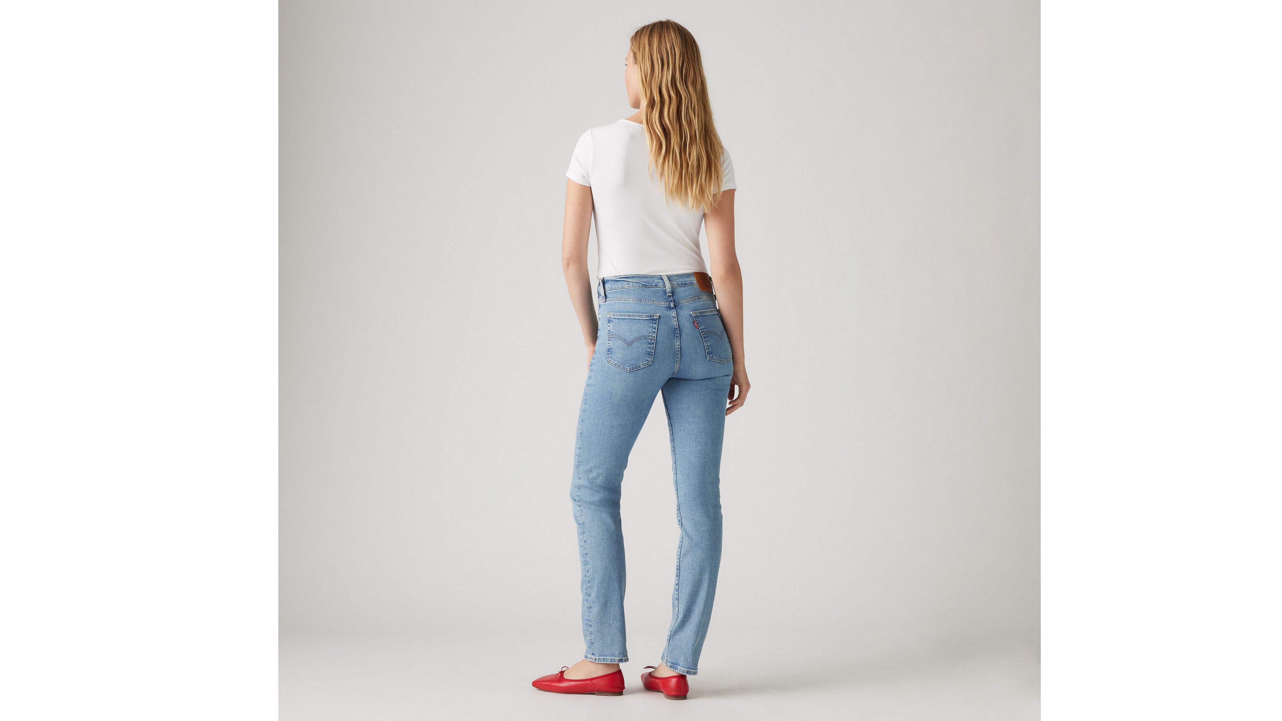 Levi's 724 High Rise Slim Straight Women's Jeans 30x32 In Blue Wave