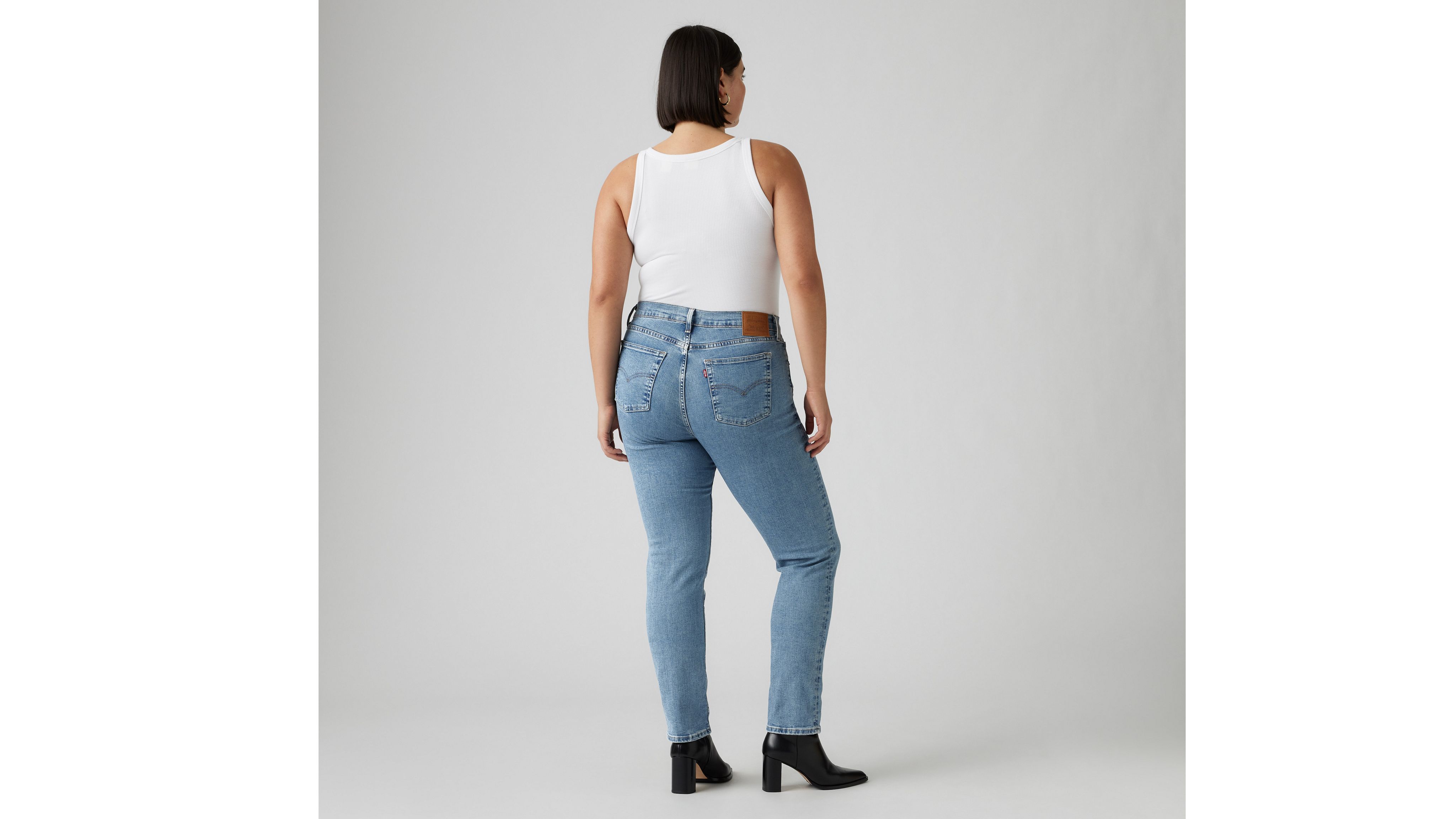 724 Jean droit taille haute pour femme 13