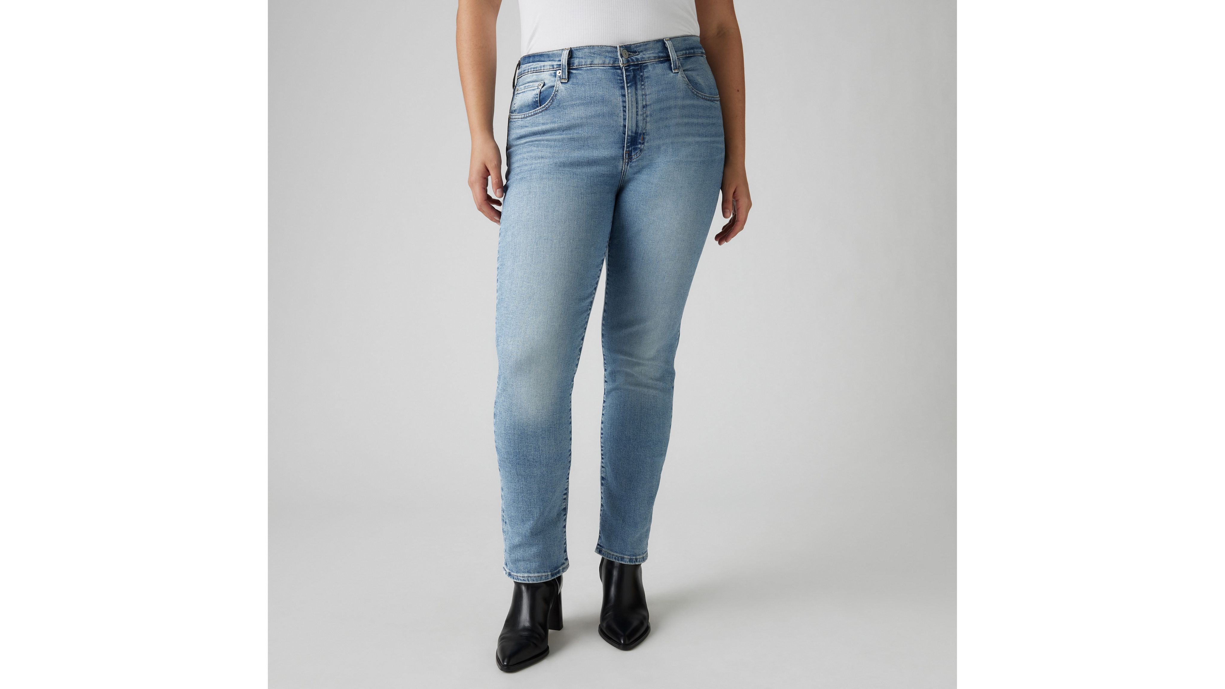 724 Jean droit taille haute pour femme 10