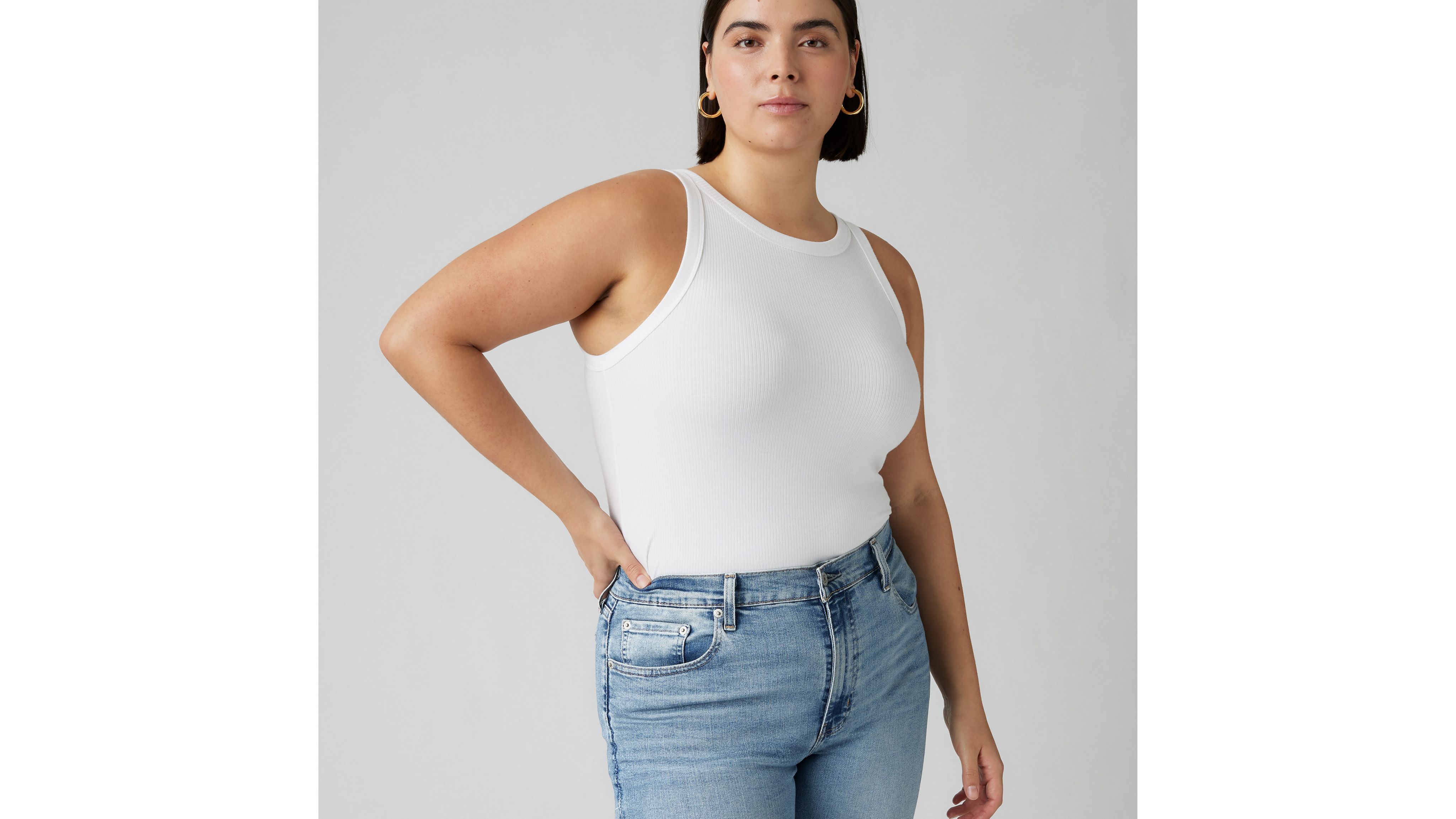 724 Jean droit taille haute pour femme 14