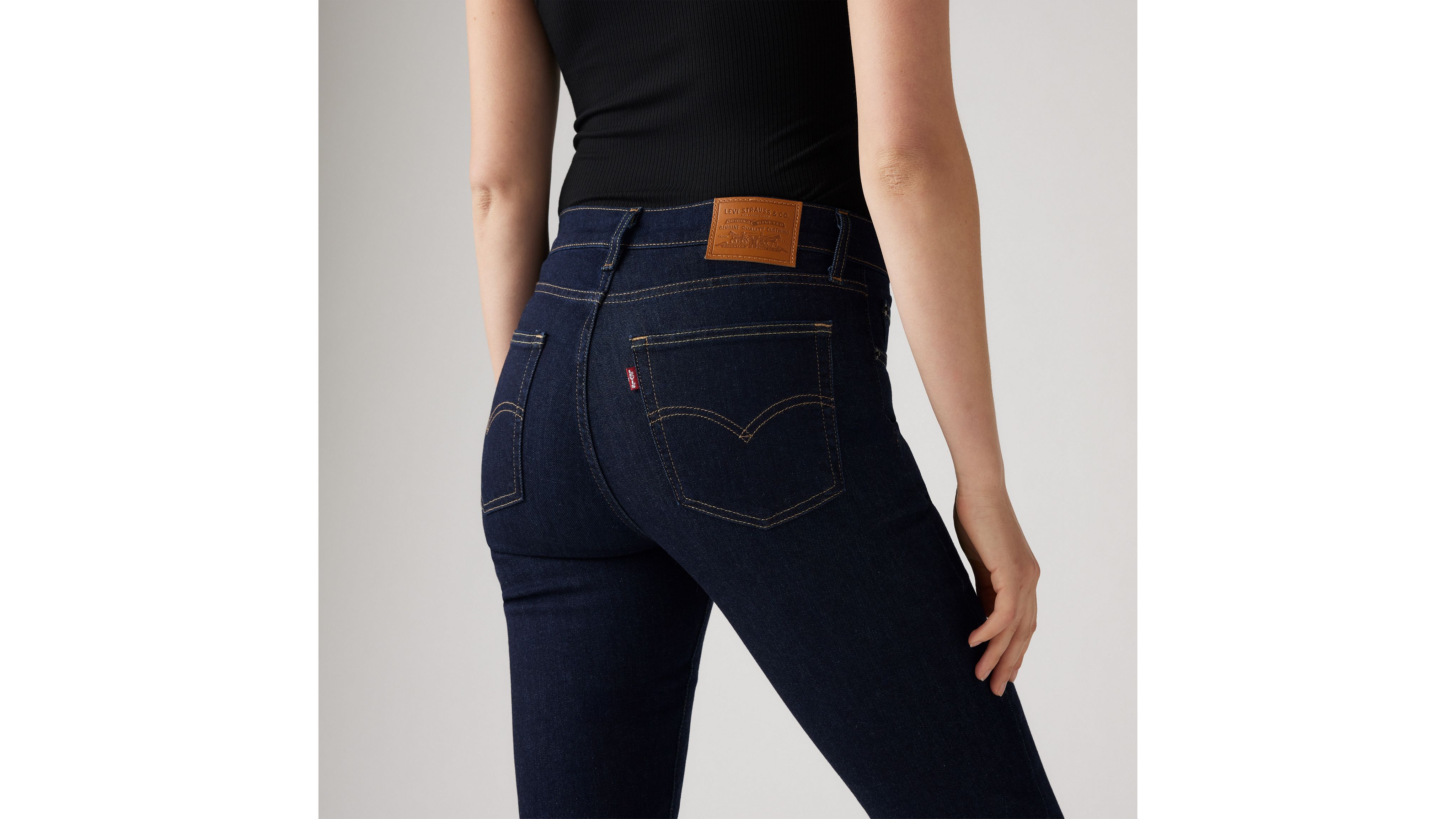 Levi's 724 High Rise Straight Jeans In Blue Wave