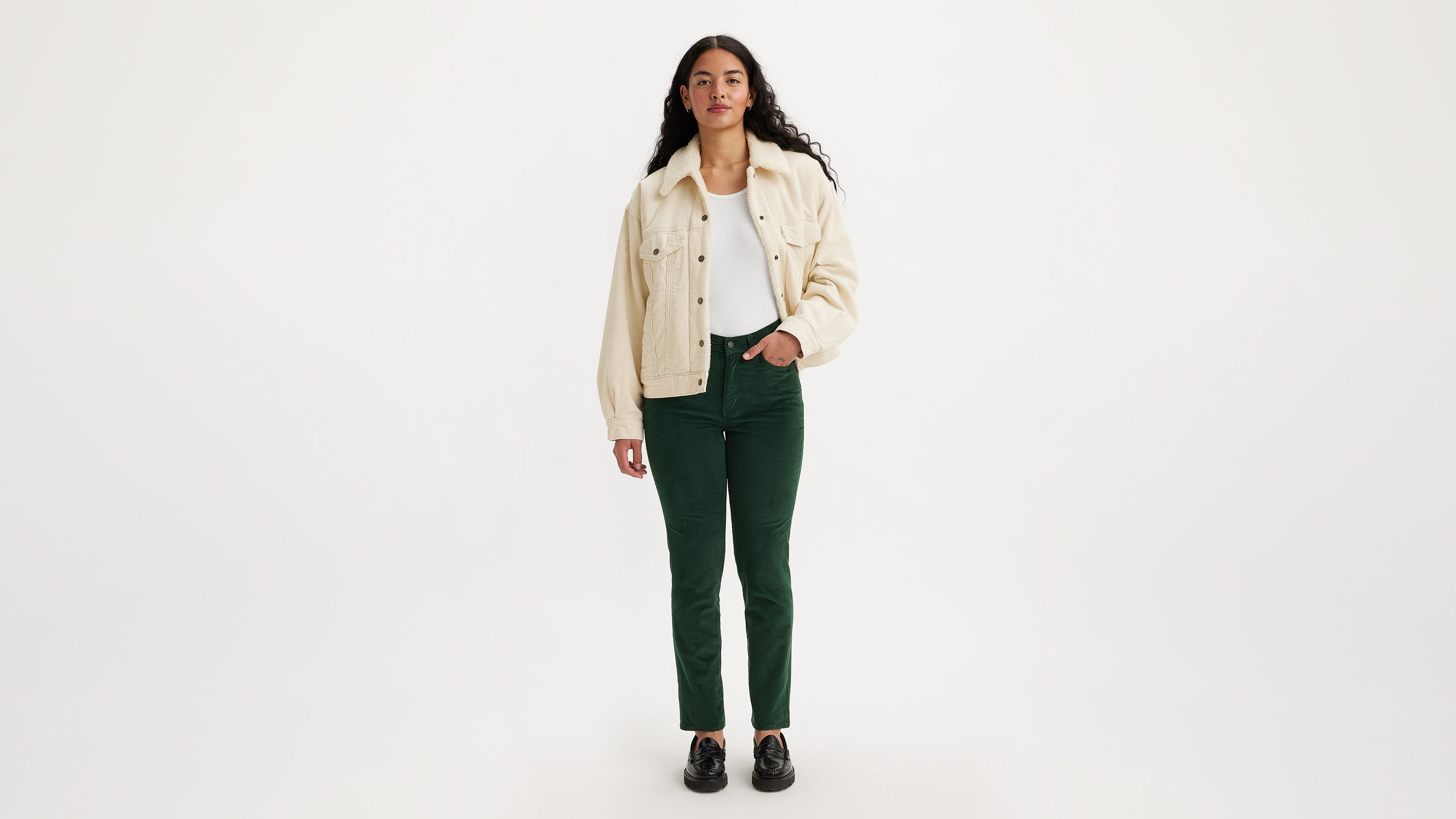 Green store levis womens