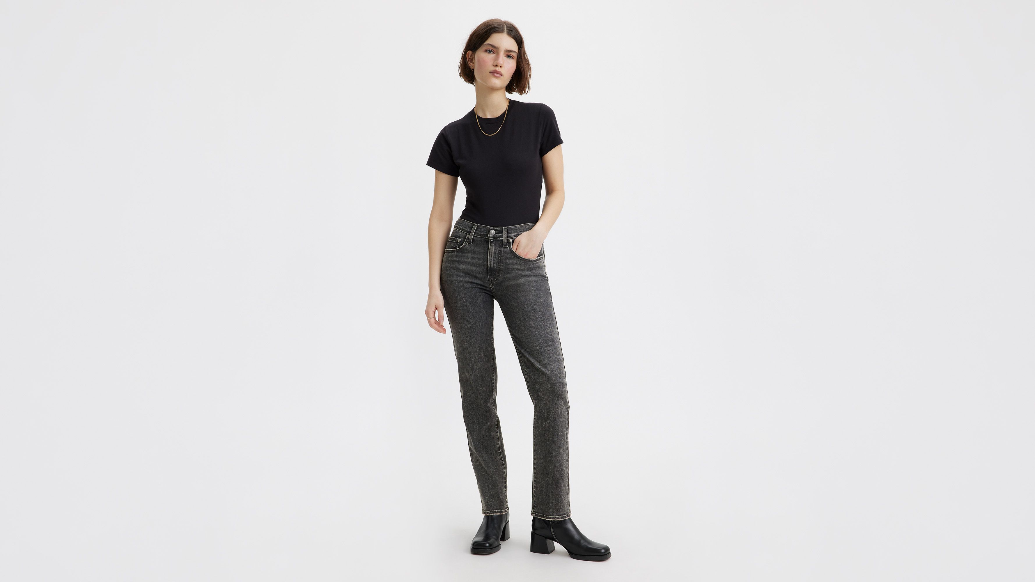 724 High Rise Slim Straight Women's Jeans - Black