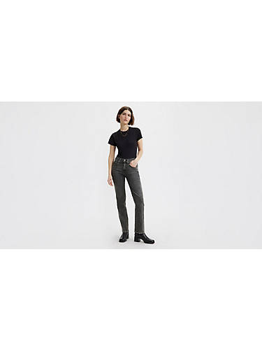 리바이스 Levi 724 High Rise Slim Straight Womens Jeans,Out Of Mind - Grey