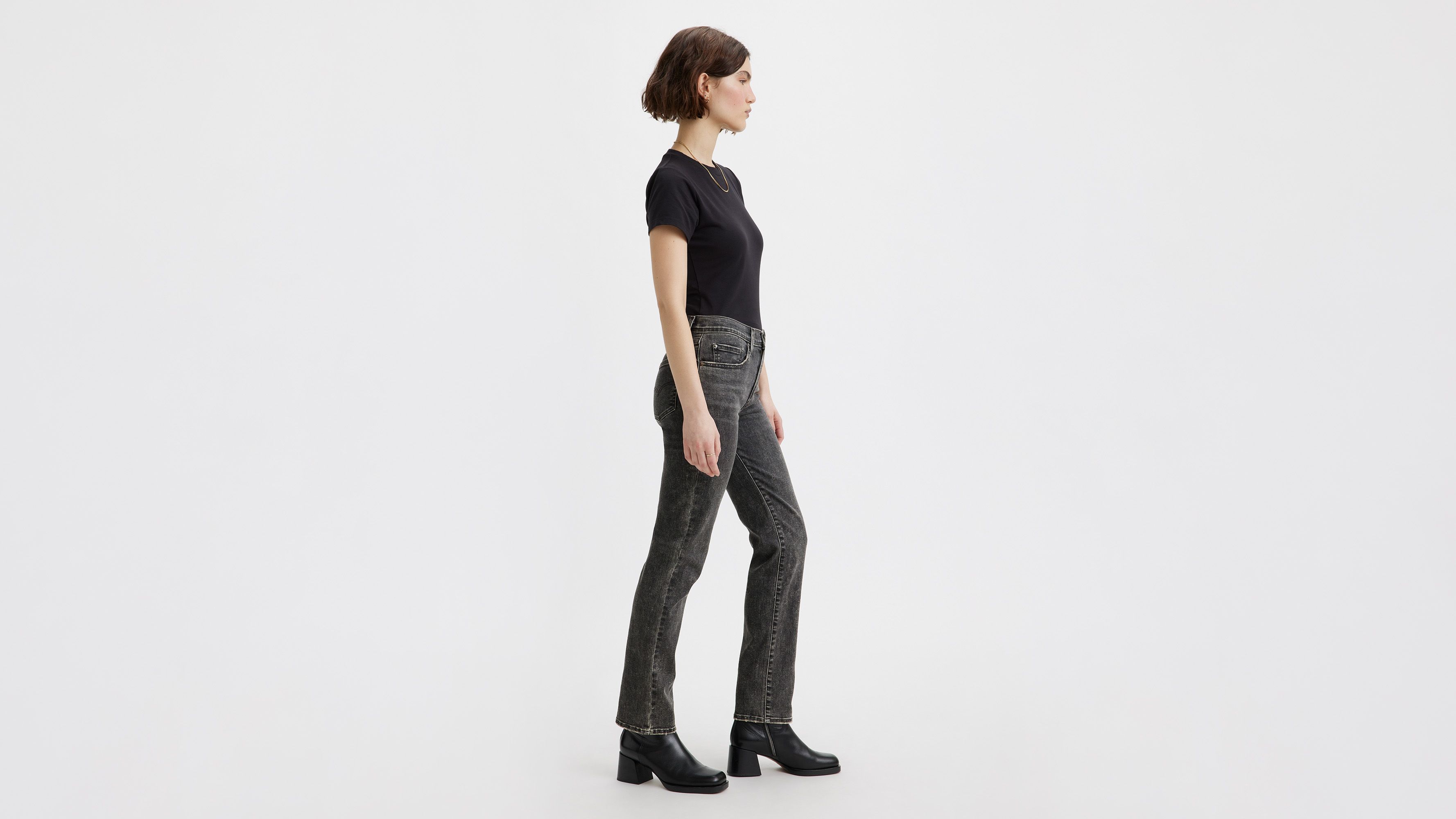 Levi's Black Straight Leg High Rise Jeans - Size W31 L30 – Le Prix