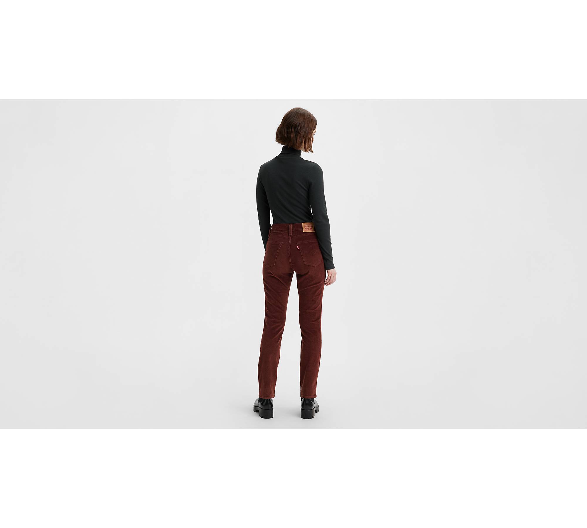 724 High Rise Slim Straight Women's Corduroy Pants - Red | Levi's® US