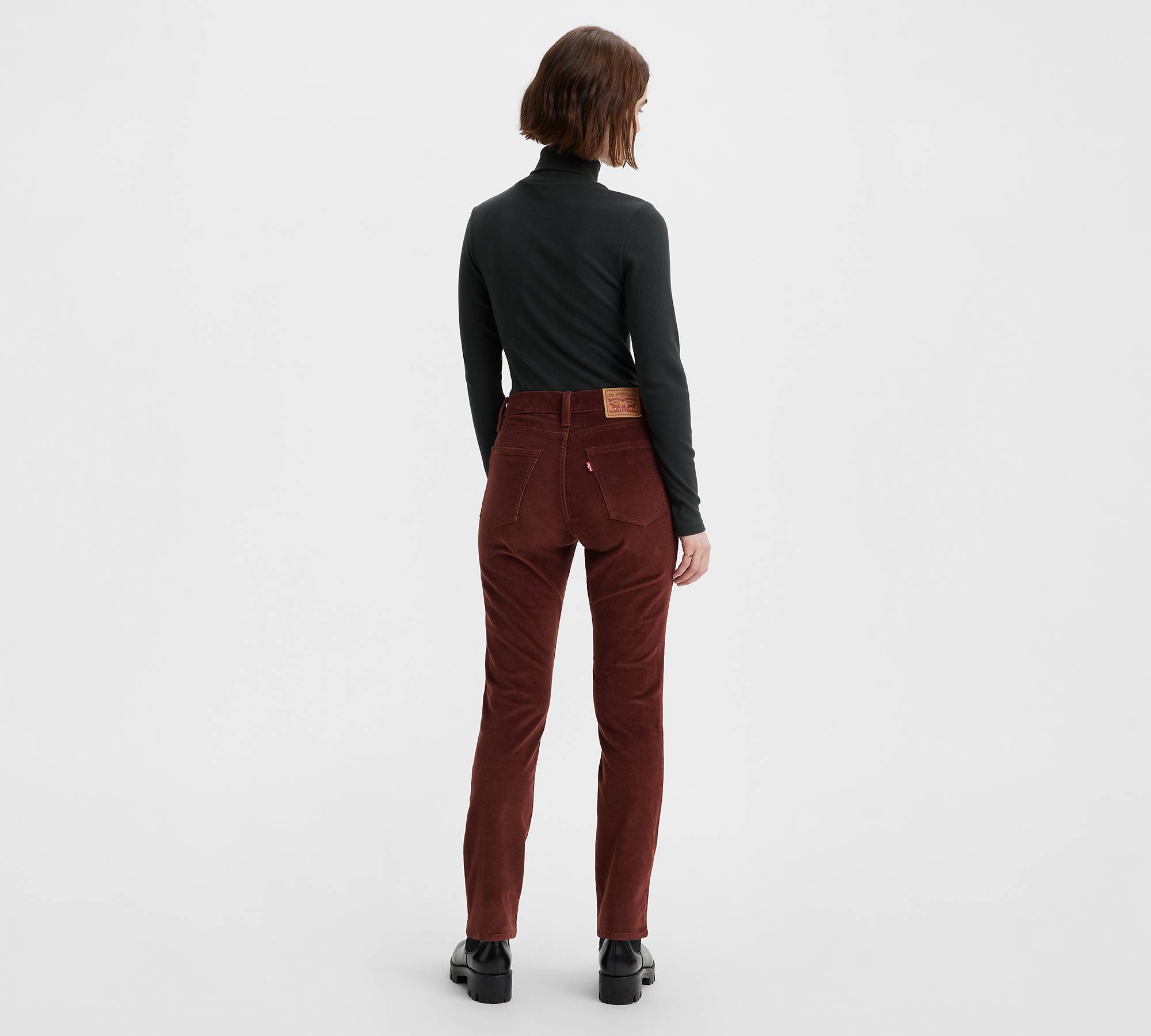 724 High Rise Slim Straight Women's Corduroy Pants - Brown