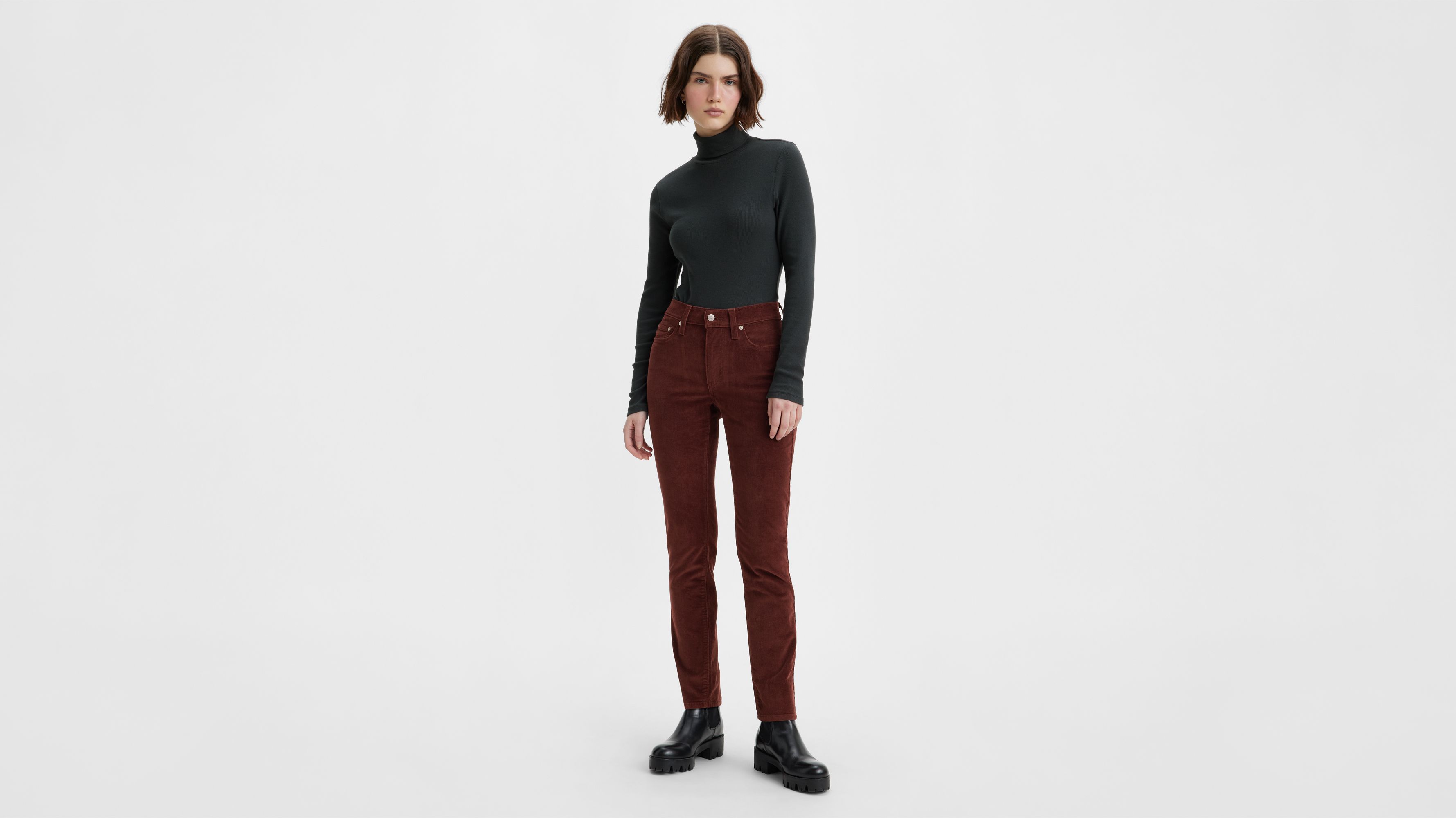 724 High Rise Slim Straight Women's Corduroy Pants 1