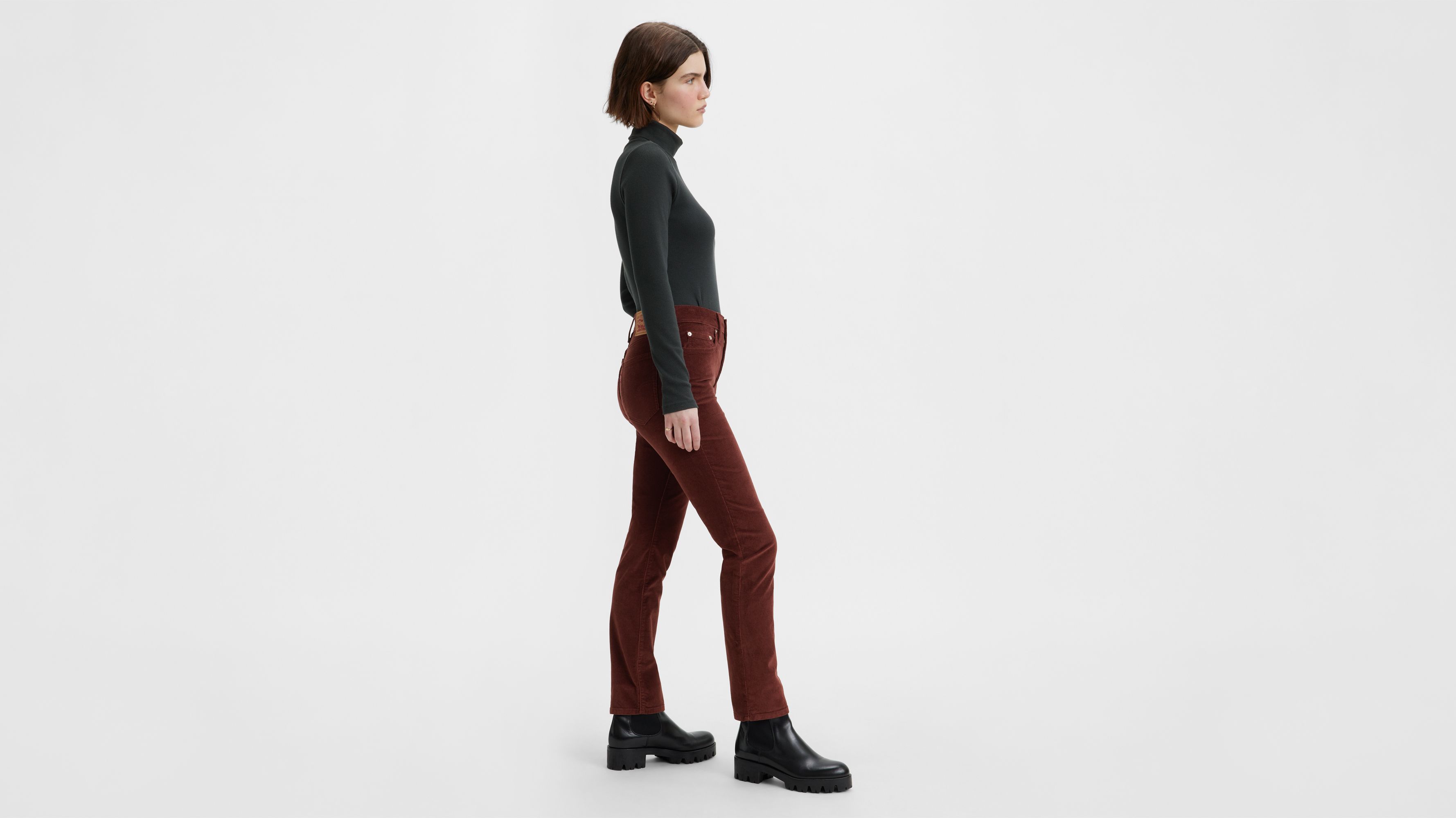 724 High Rise Slim Straight Women's Corduroy Pants 2