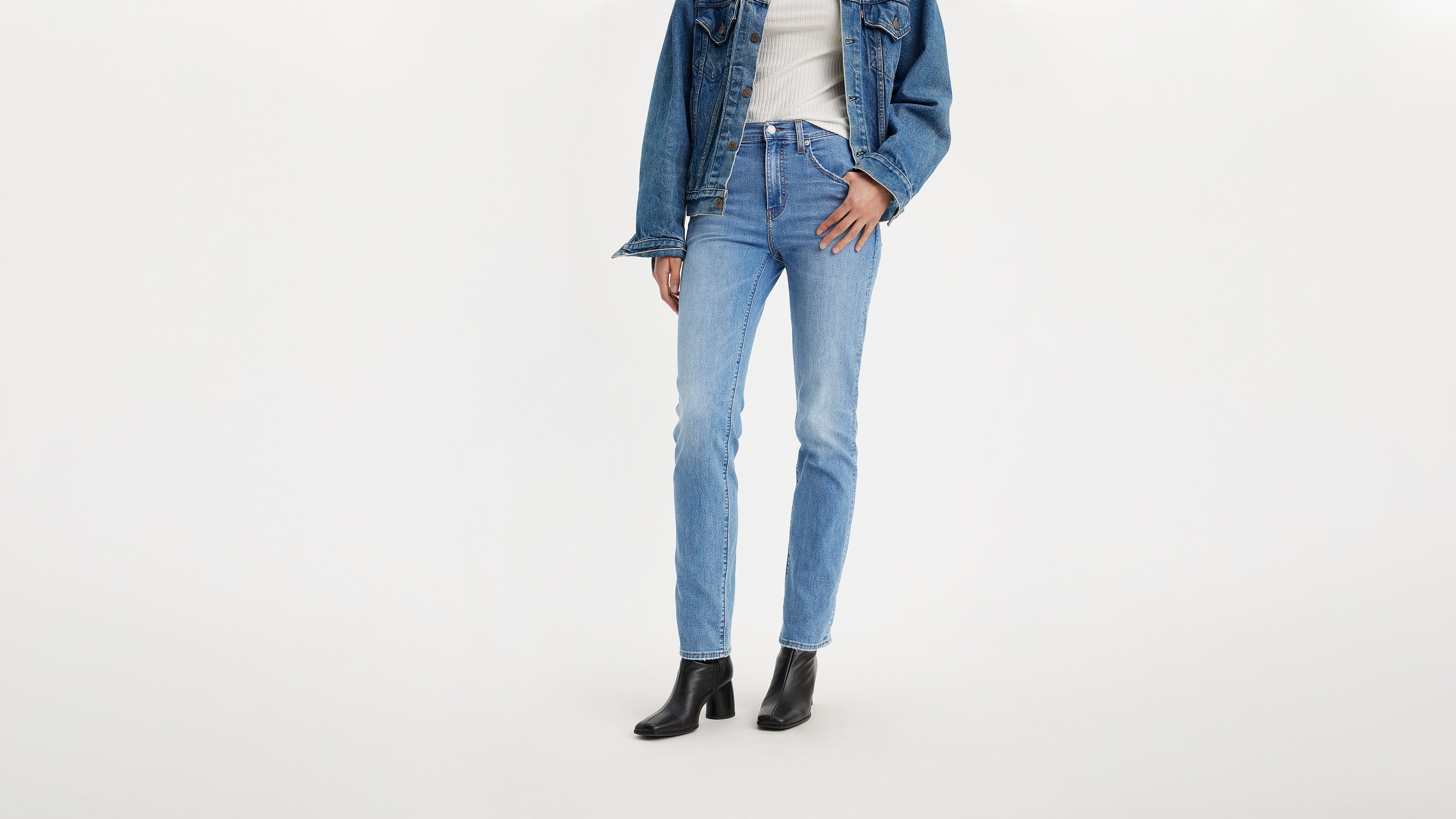 Levi's Jean 724 Straight High Waisted azul - Esdemarca Loja moda