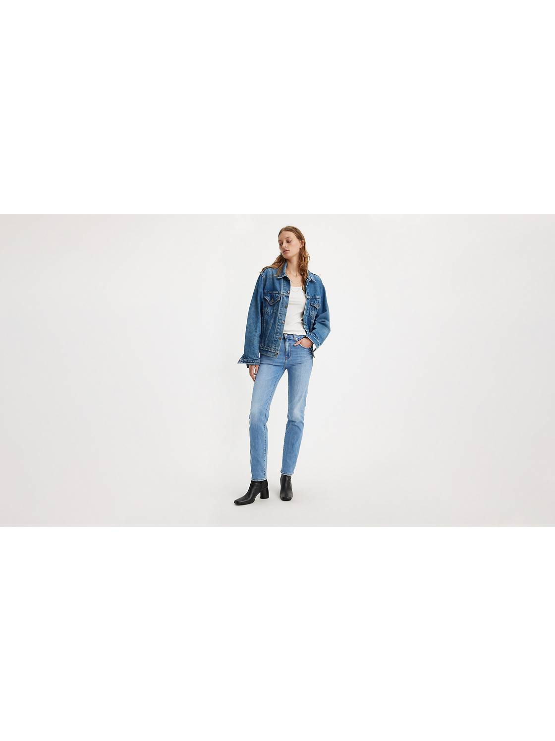 Signature by Levi Strauss & Co. Gold Label Women's Heritage High Rise  Straight (Available in Plus Size), (New) Crystaline, 16 at  Women's  Jeans store