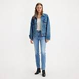 724™ raka lightweight-jeans med hög midja 2