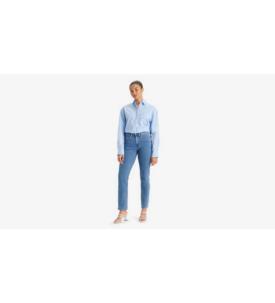 Levis 414 Relaxed Straight Women's Blue Jeans Size 32 Medium Wash Denim