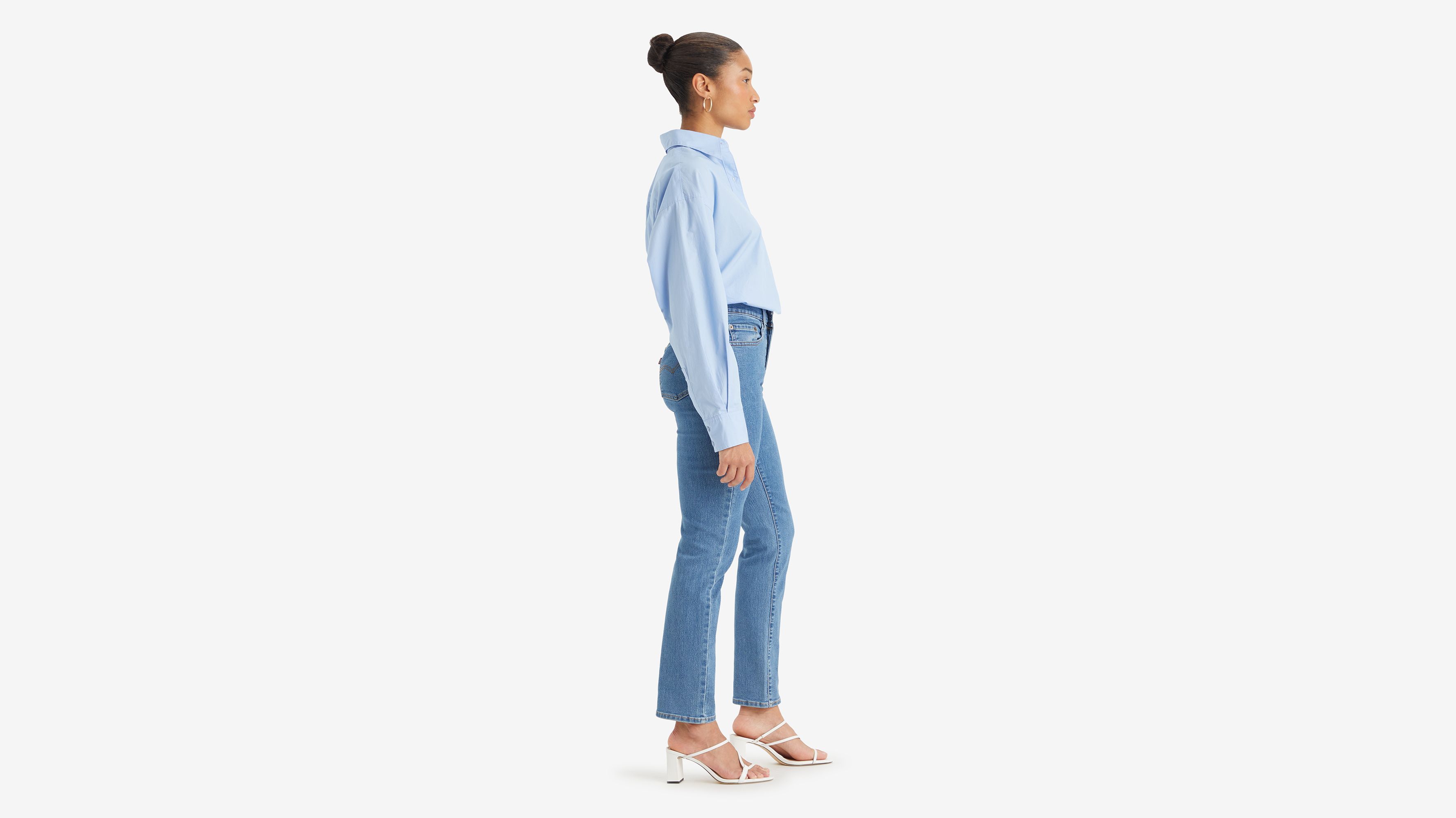 Levi's 724 HIGH RISE STRAIGHT Blue - Free delivery  Spartoo NET ! -  Clothing straight jeans Women USD/$122.40